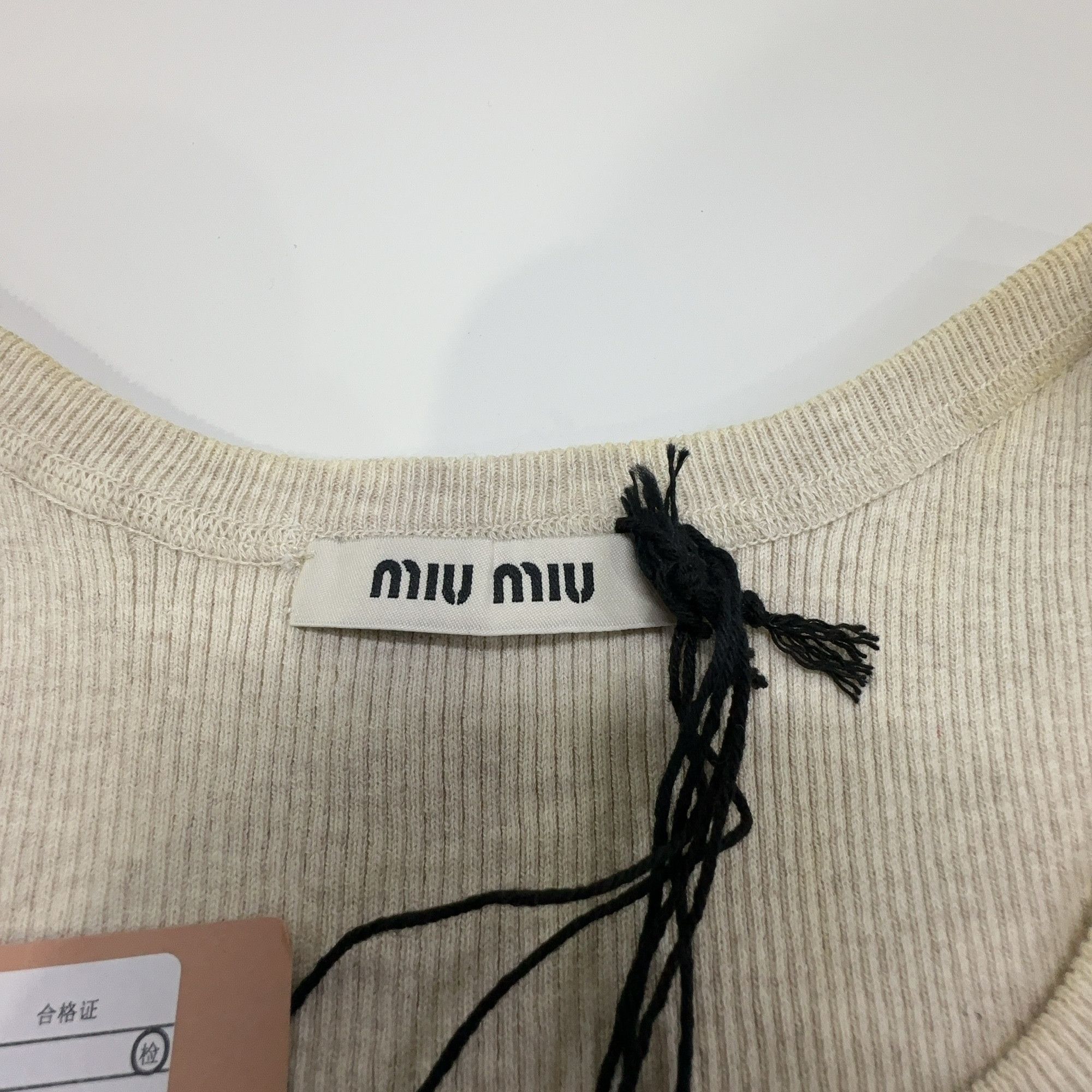 Miu Miu Miu Miu Logo Embroidery Tank Top IT 36 Size XS / US 0-2 / IT 36-38 - 6 Thumbnail