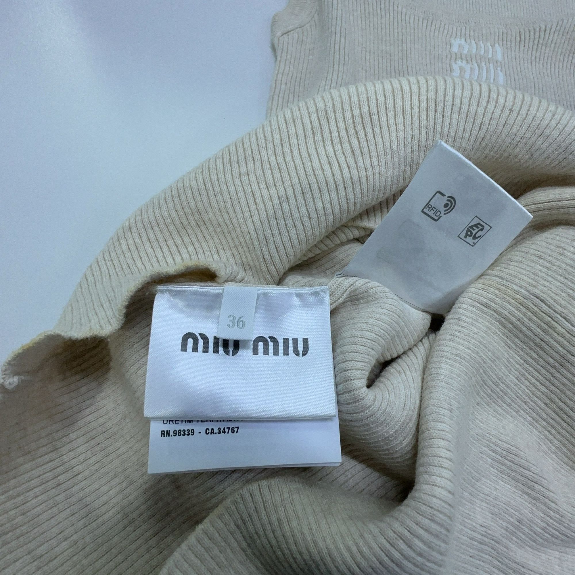 Miu Miu Miu Miu Logo Embroidery Tank Top IT 36 Size XS / US 0-2 / IT 36-38 - 3 Thumbnail