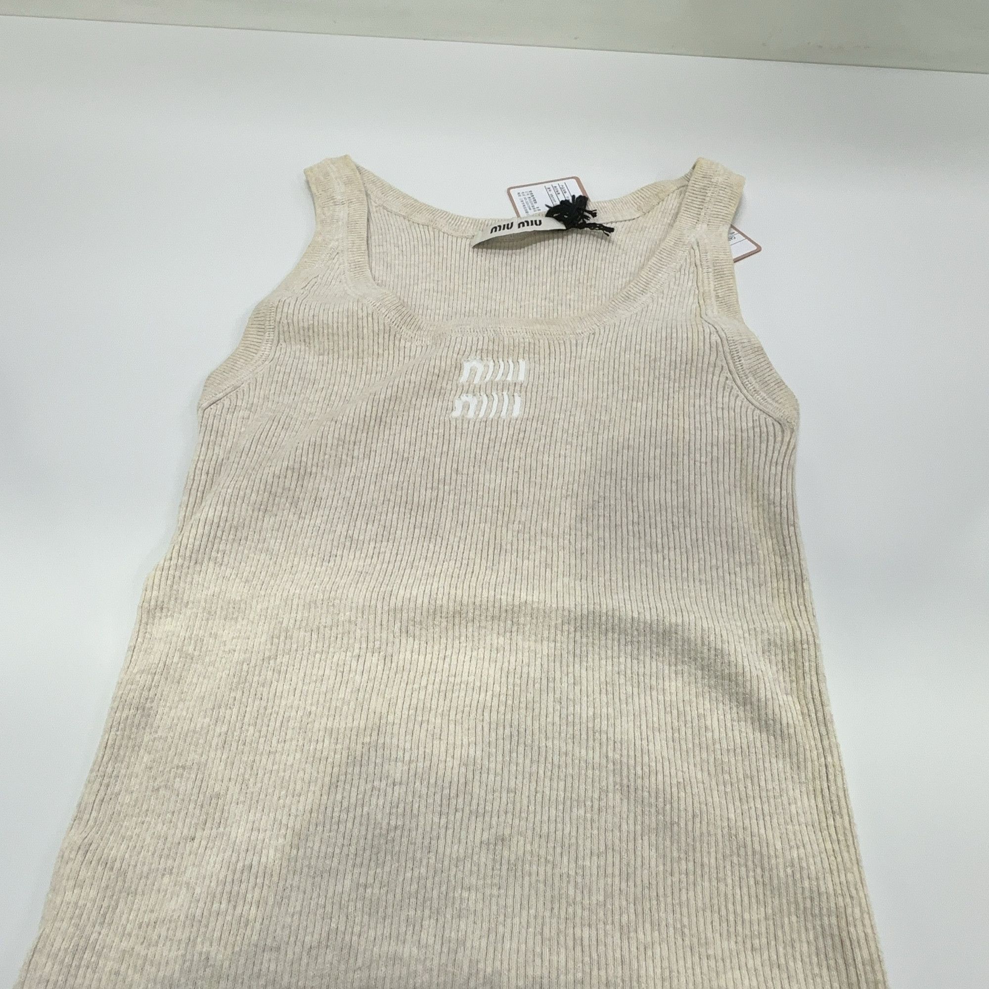 Miu Miu Miu Miu Logo Embroidery Tank Top IT 36 Size XS / US 0-2 / IT 36-38 - 9 Thumbnail