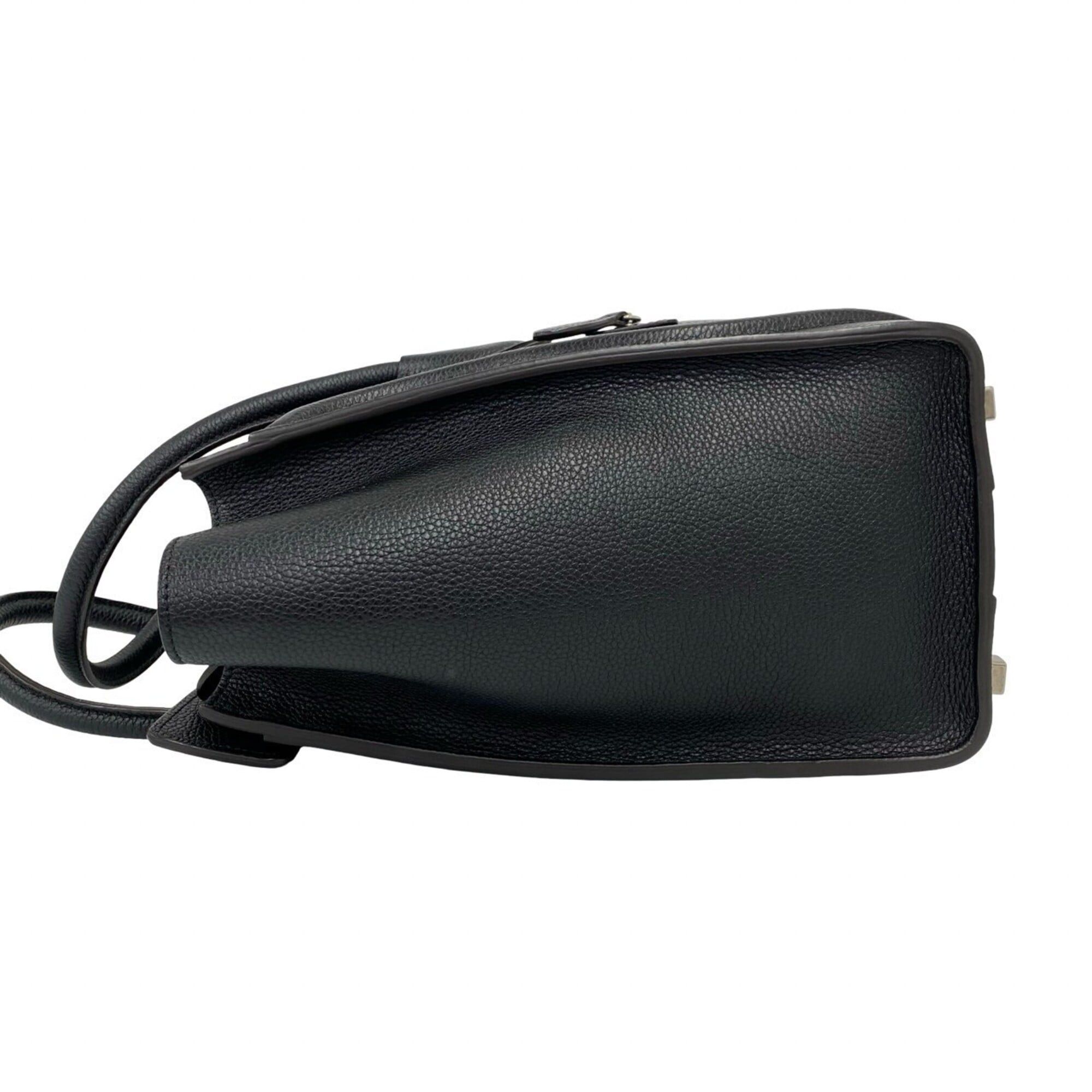 Celine CELINE Luggage Micro Leather Handbag, Boston Bag, Tote Black 33968 Size ONE SIZE - 5 Thumbnail