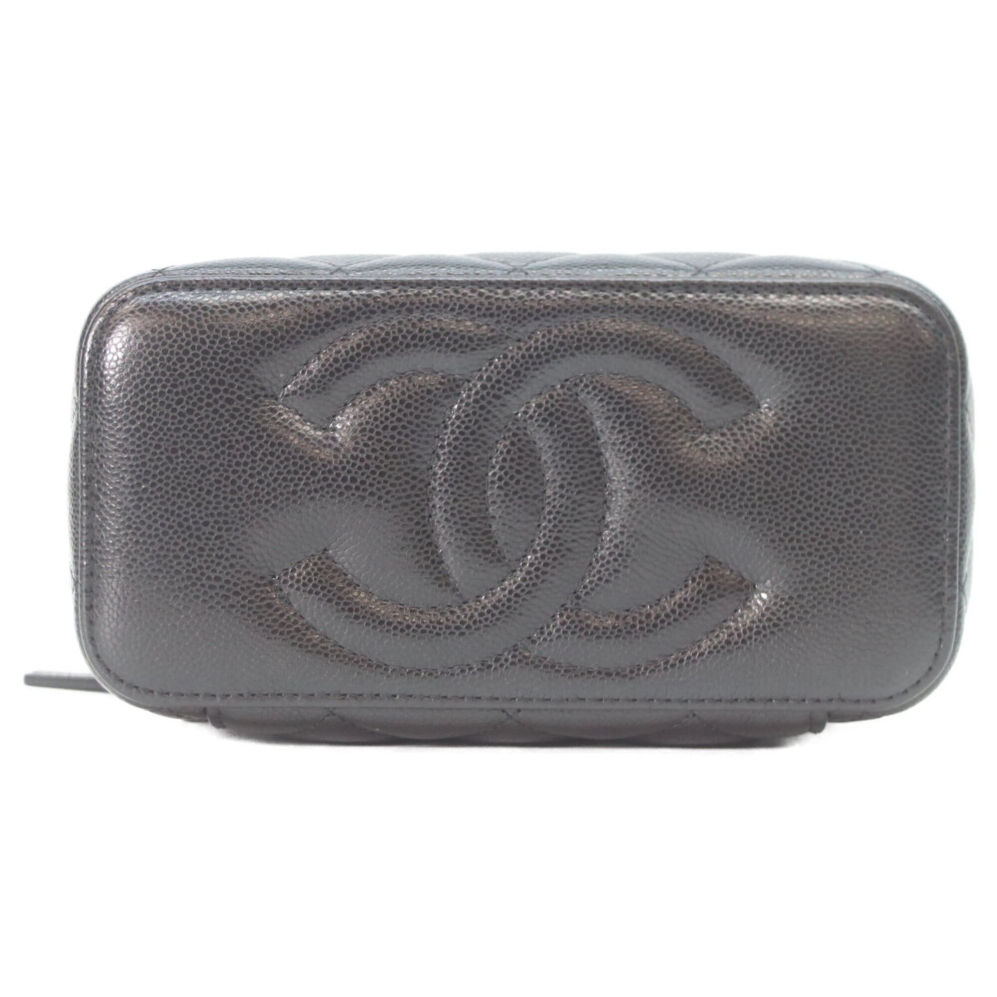 Chanel CHANEL AP1341 Black Caviar Leather Vanity Chain Shoulder Bag with Gold Hardware (Women's) Size ONE SIZE - 5 Thumbnail