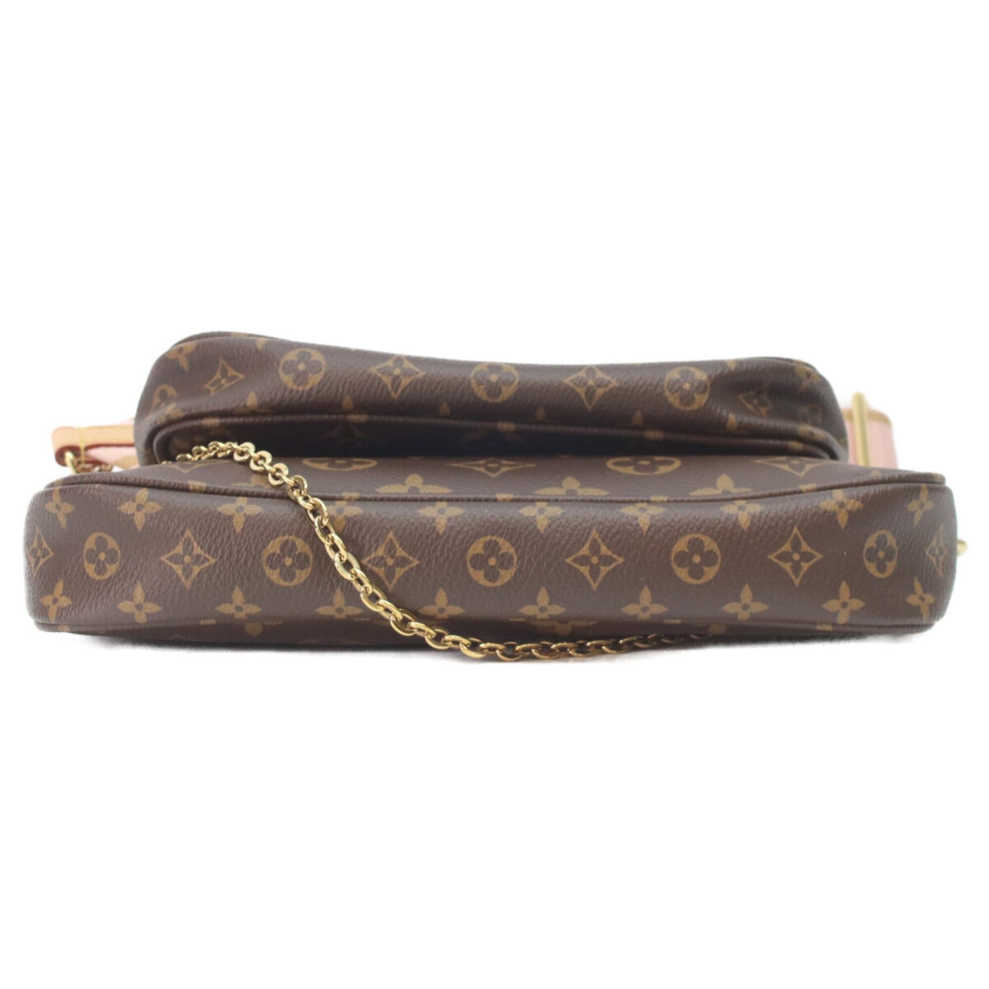 Louis Vuitton LOUIS VUITTON M44840 Rose Clair Monogram Multipochette Accessoires Shoulder Bag Brown Gold Hardware Women's Size ONE SIZE - 5 Thumbnail