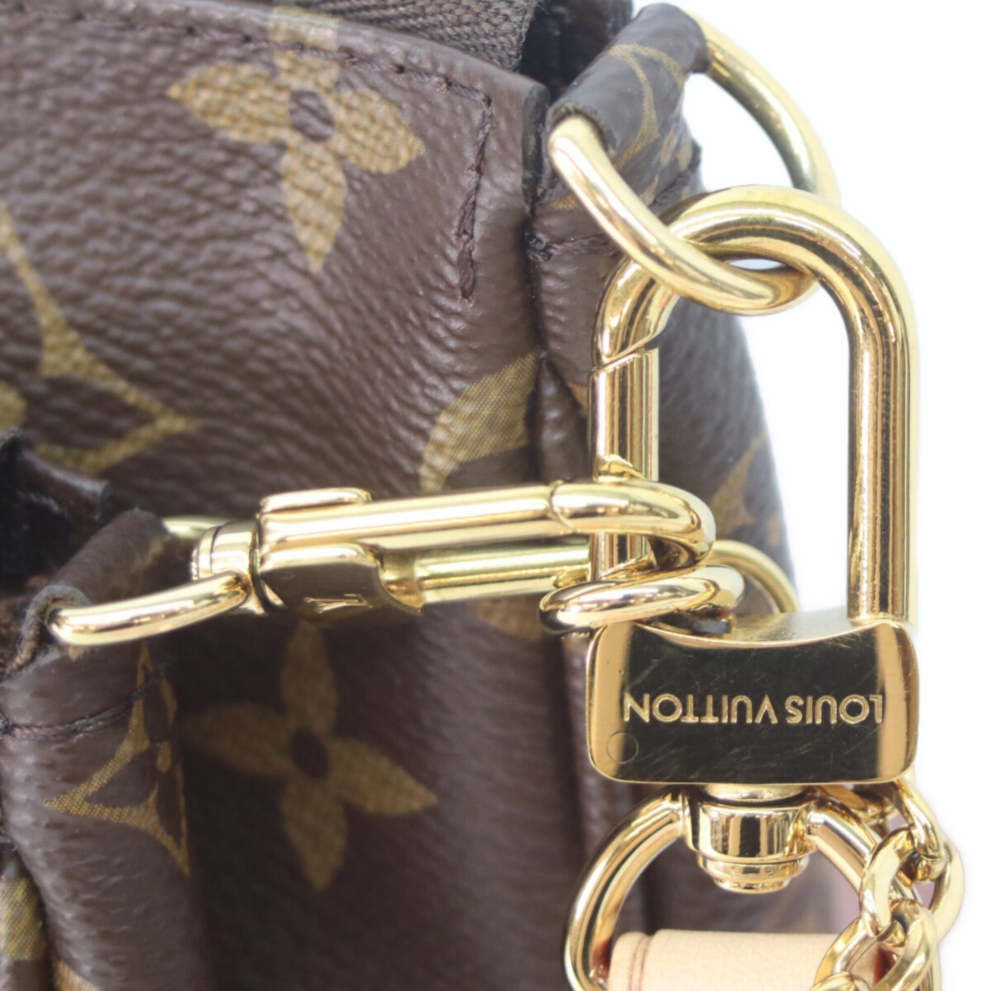 Louis Vuitton LOUIS VUITTON M44840 Rose Clair Monogram Multipochette Accessoires Shoulder Bag Brown Gold Hardware Women's Size ONE SIZE - 7 Thumbnail