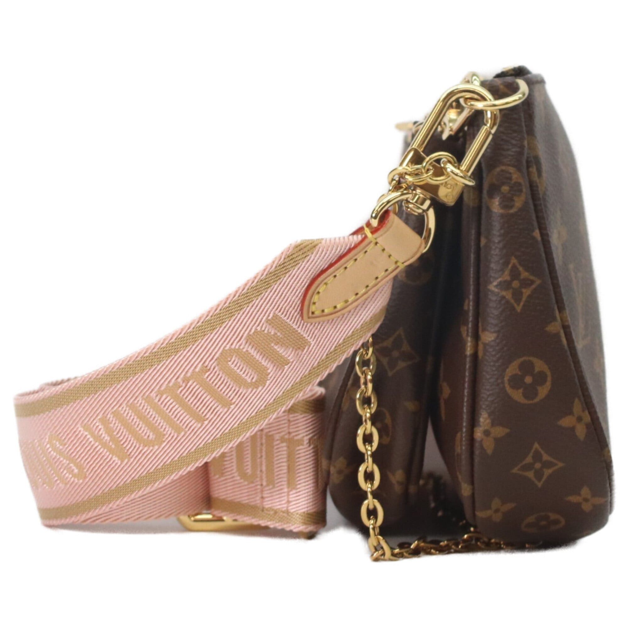 Louis Vuitton LOUIS VUITTON M44840 Rose Clair Monogram Multipochette Accessoires Shoulder Bag Brown Gold Hardware Women's Size ONE SIZE - 2 Thumbnail