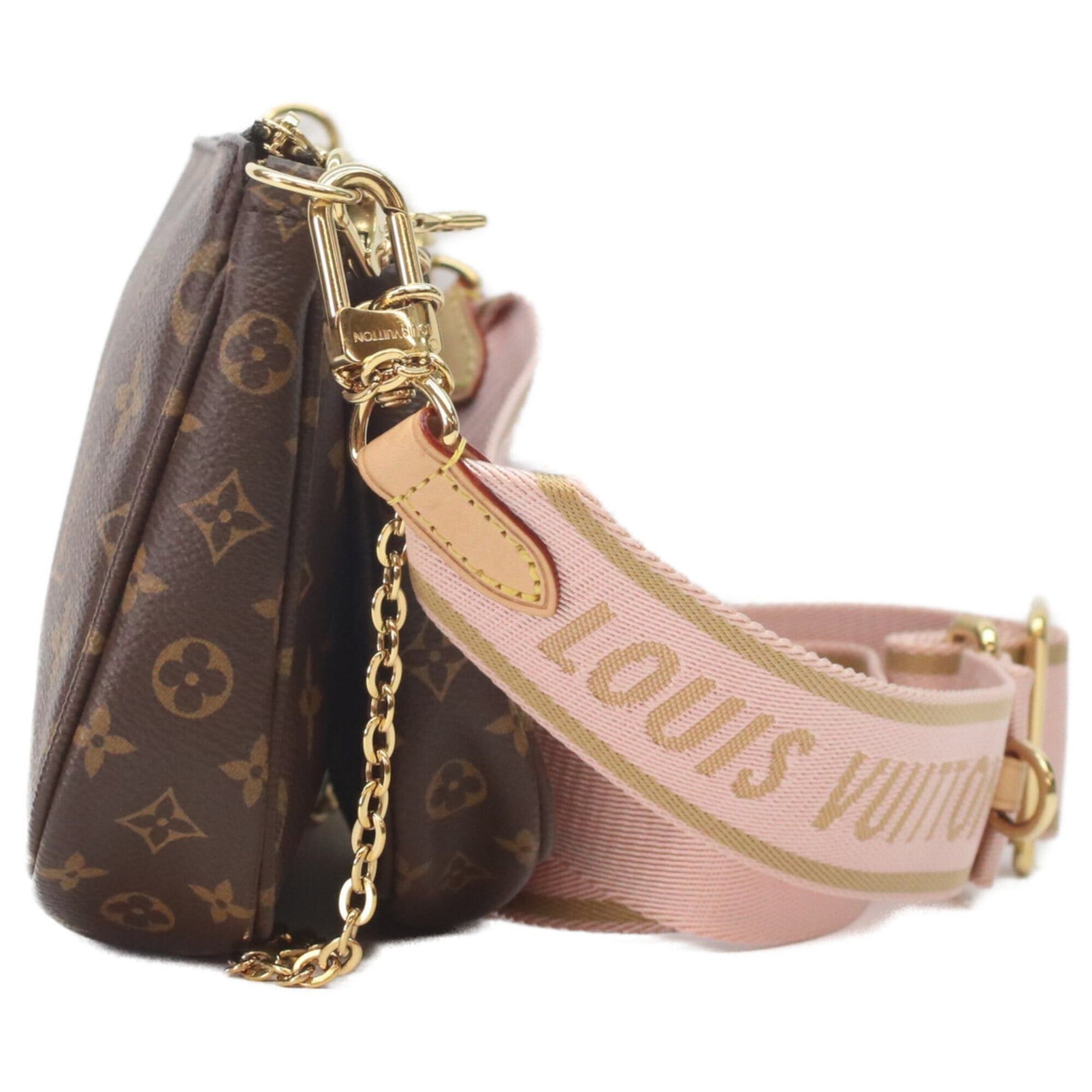 Louis Vuitton LOUIS VUITTON M44840 Rose Clair Monogram Multipochette Accessoires Shoulder Bag Brown Gold Hardware Women's Size ONE SIZE - 4 Thumbnail