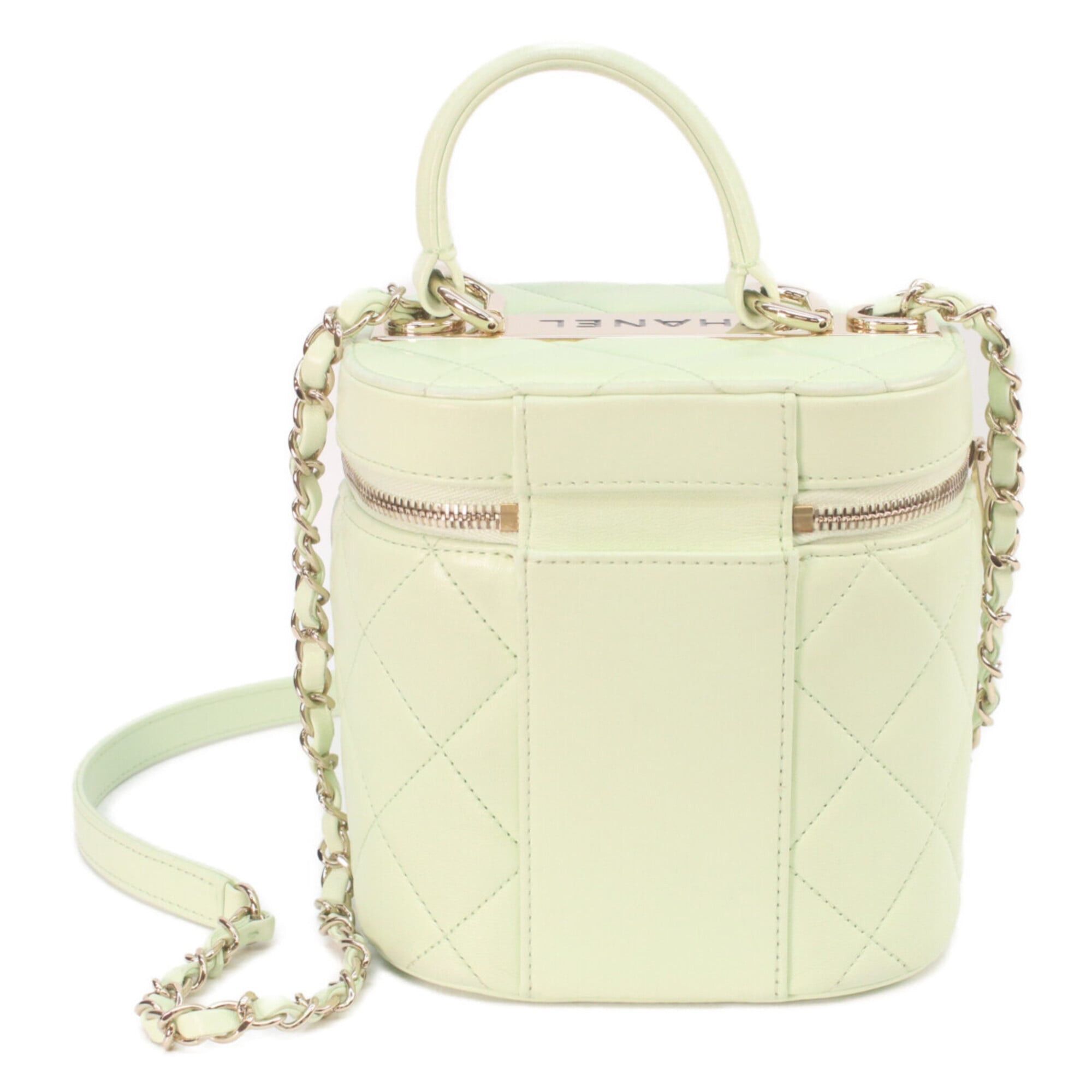 Chanel CHANEL AS1626 Lambskin Trendy CC 2-Way Vanity Shoulder Bag, Lime Green, Gold Hardware, Women's Size ONE SIZE - 2 Thumbnail