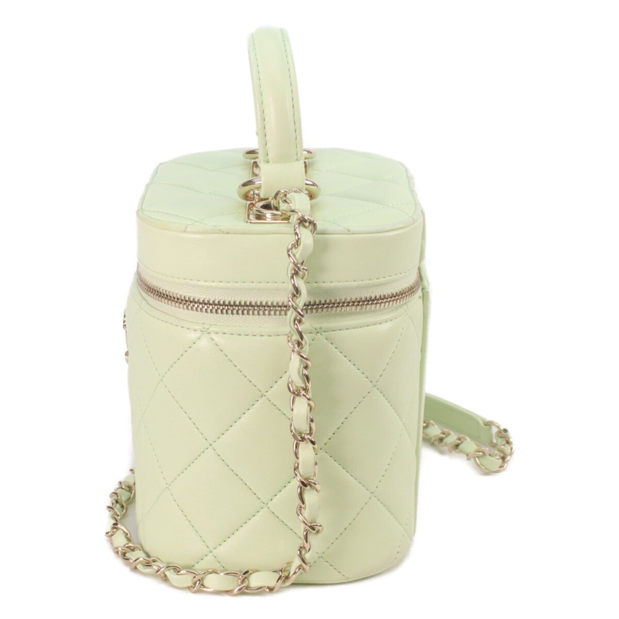 Chanel CHANEL AS1626 Lambskin Trendy CC 2-Way Vanity Shoulder Bag, Lime Green, Gold Hardware, Women's Size ONE SIZE - 3 Thumbnail