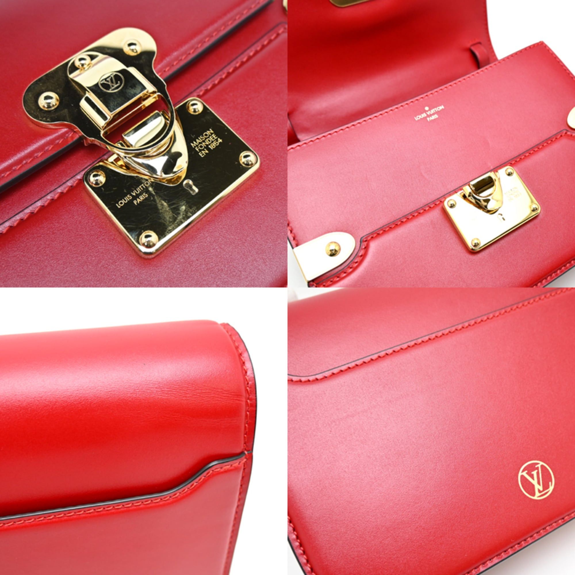 Louis Vuitton Louis Vuitton Calfskin Orsay MM Women's Shoulder Bag M23645 (Discontinued) Red Size ONE SIZE - 6 Thumbnail