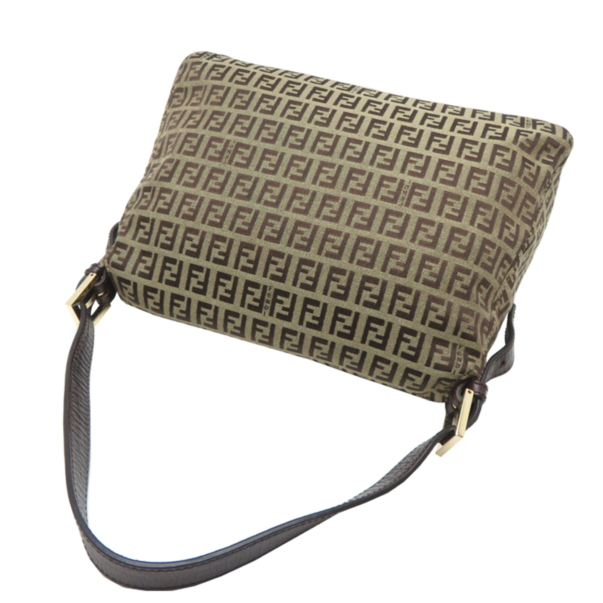 Fendi Fendi Zucchino Women's Shoulder Bag 8BR001 Canvas Brown Size ONE SIZE - 4 Thumbnail