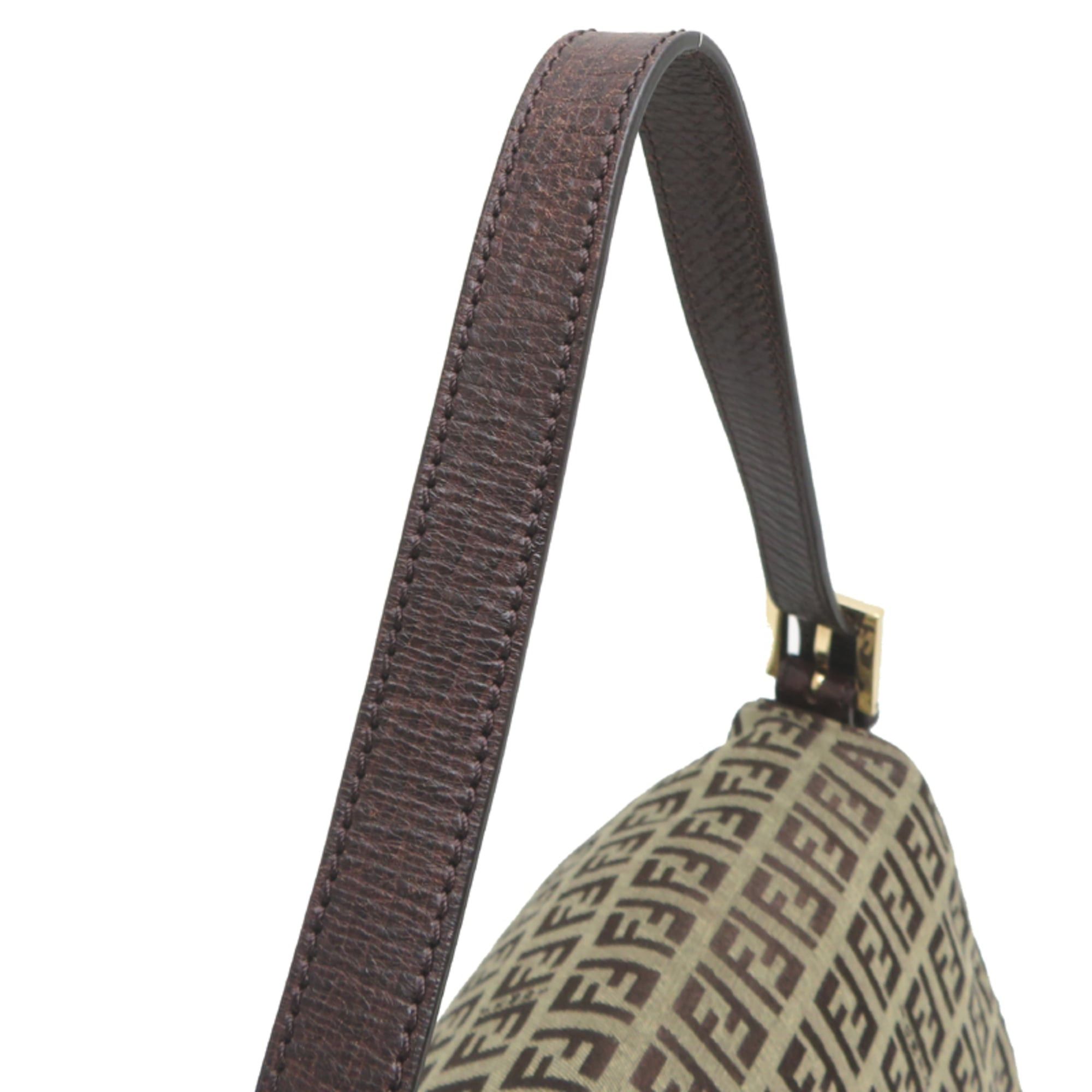 Fendi Fendi Zucchino Women's Shoulder Bag 8BR001 Canvas Brown Size ONE SIZE - 5 Thumbnail