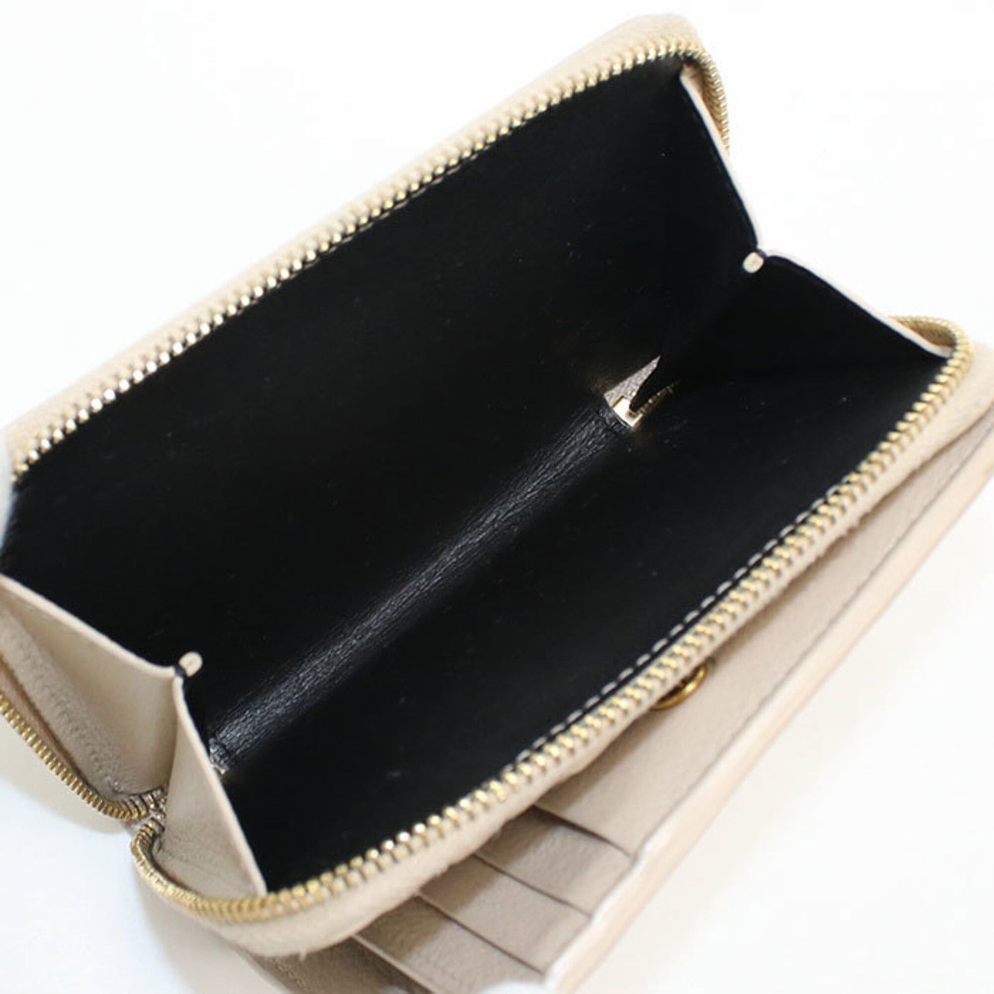 Saint Laurent Paris SAINT LAURENT Women's Bi-fold Wallet 635263 Beige Size ONE SIZE - 8 Thumbnail