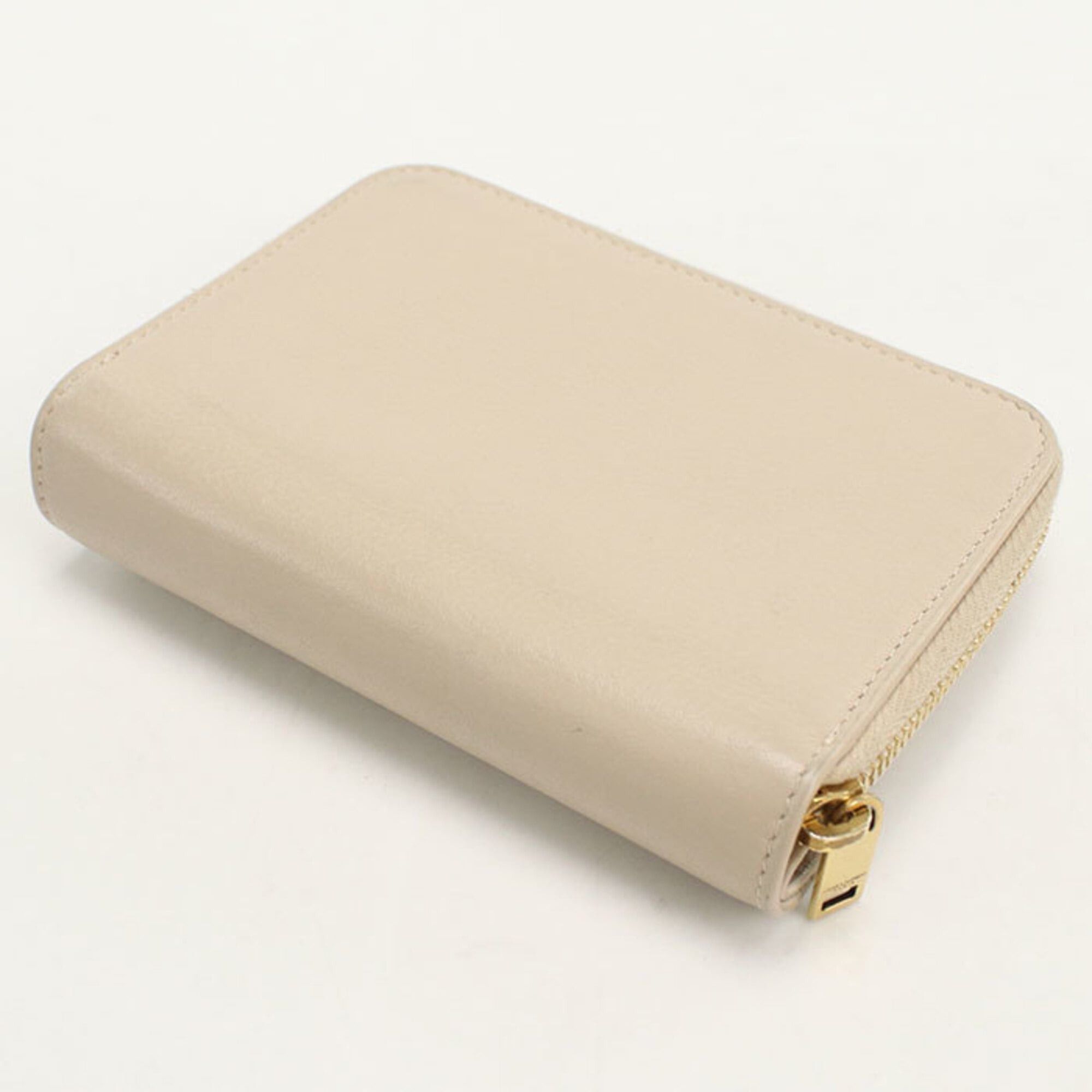 Saint Laurent Paris SAINT LAURENT Women's Bi-fold Wallet 635263 Beige Size ONE SIZE - 2 Thumbnail