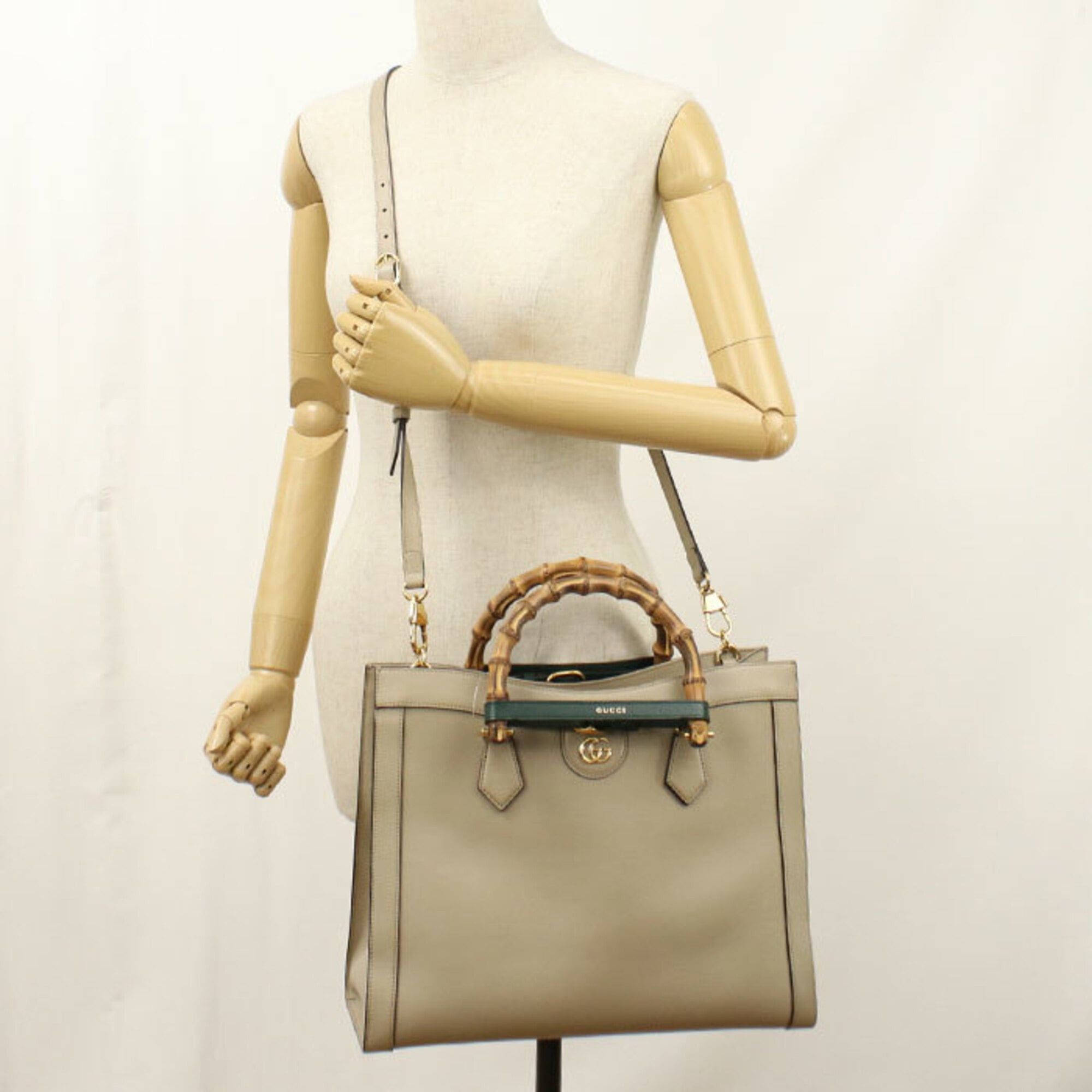 Gucci GUCCI Diana 2-Way Tote Bag (655658) - Women's, Beige Size ONE SIZE - 8 Thumbnail