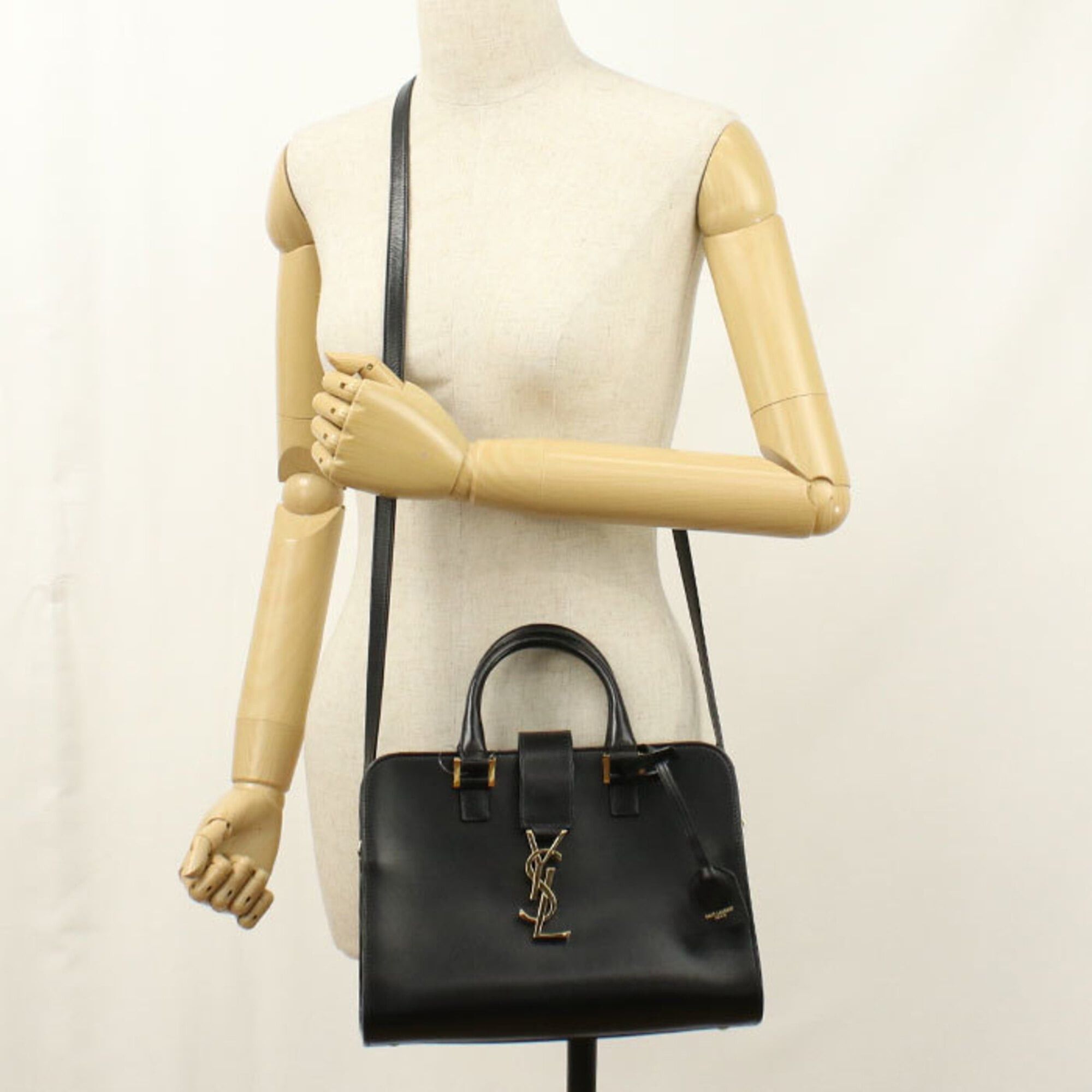 Saint Laurent Paris Saint Laurent Handbag 568853 2WAY Baby Cabas Women's Black Size ONE SIZE - 7 Thumbnail