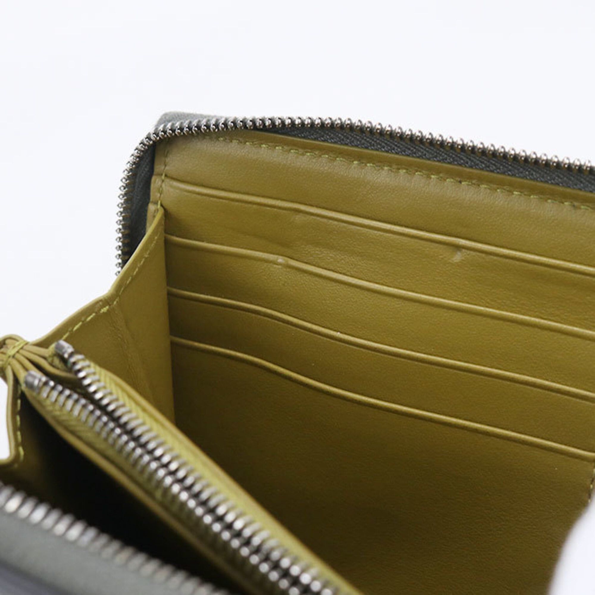 Bottega Veneta Bottega Veneta Long Wallet, Round Zipper, 814649, Cassette, Women's, Gray Size ONE SIZE - 4 Thumbnail