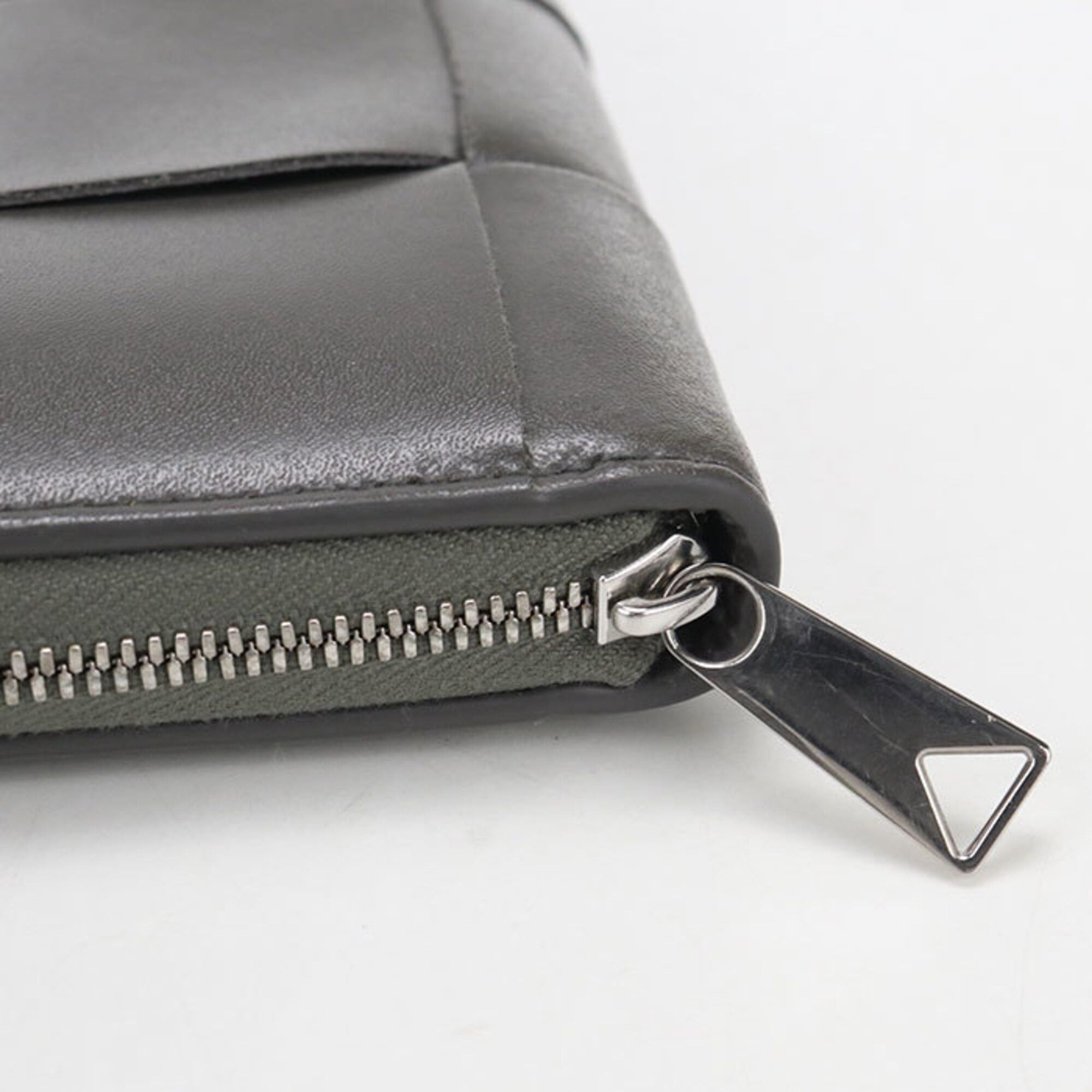 Bottega Veneta Bottega Veneta Long Wallet, Round Zipper, 814649, Cassette, Women's, Gray Size ONE SIZE - 7 Thumbnail