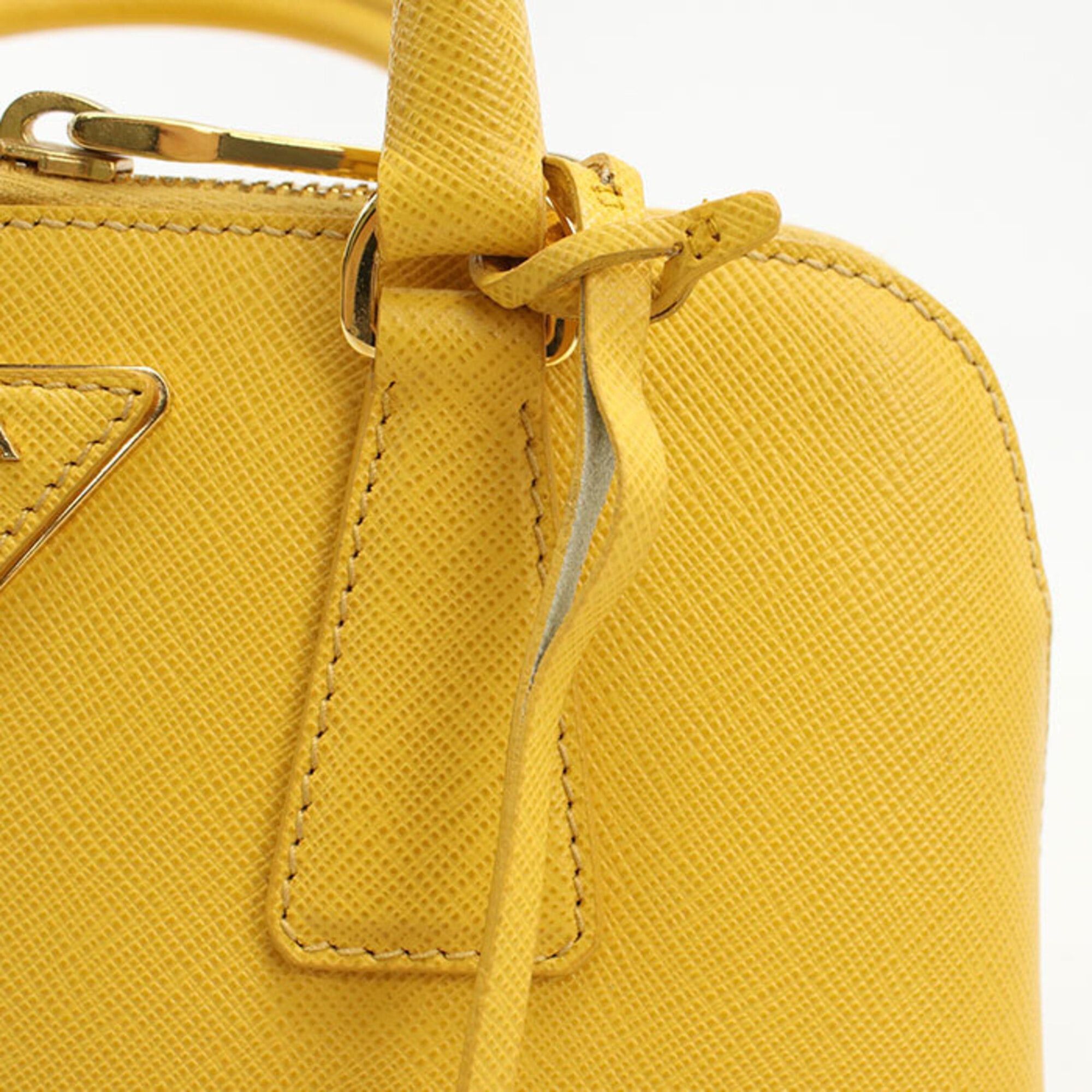 Prada Prada handbag BL0838 Mini bag Saffiano leather Women's Yellow Size ONE SIZE - 7 Thumbnail