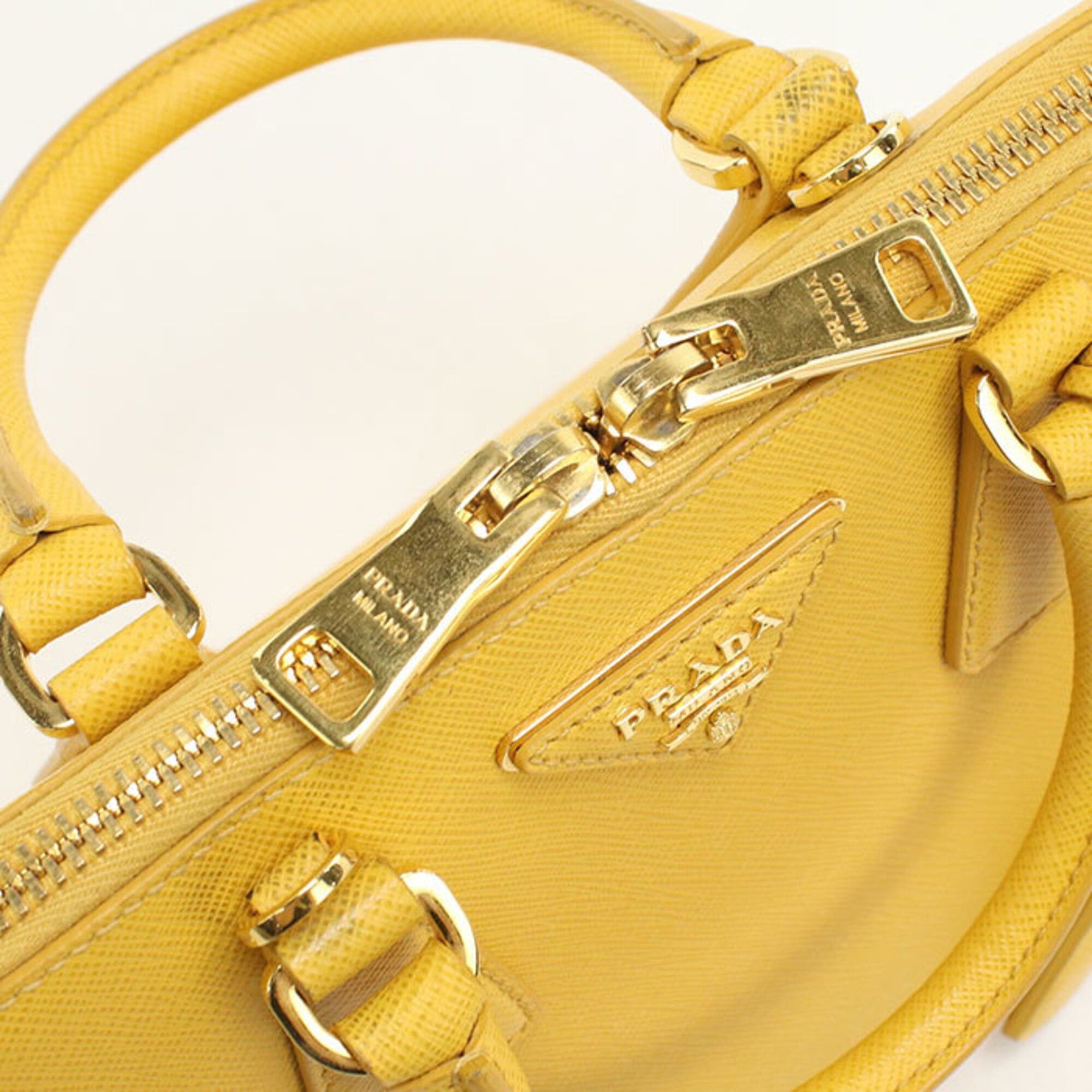 Prada Prada handbag BL0838 Mini bag Saffiano leather Women's Yellow Size ONE SIZE - 4 Thumbnail