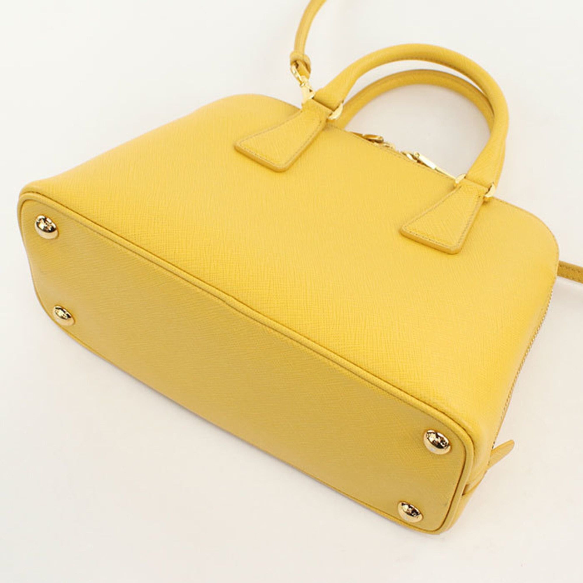 Prada Prada handbag BL0838 Mini bag Saffiano leather Women's Yellow Size ONE SIZE - 2 Thumbnail