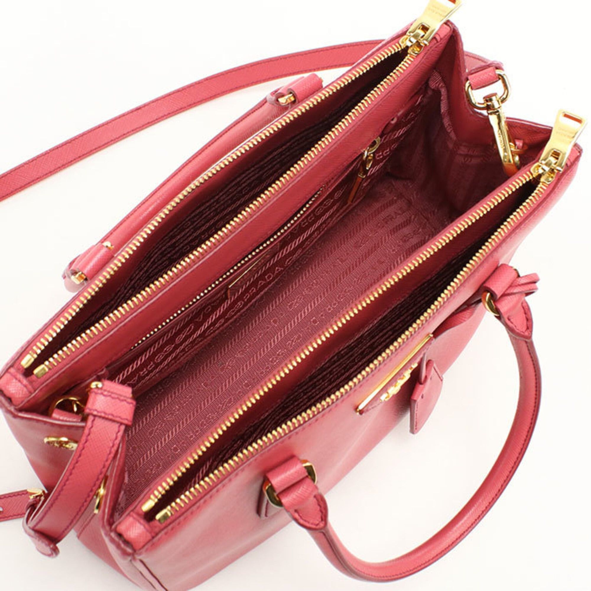 Prada PRADA Galleria 2-Way Tote Bag for Women, Pink Size ONE SIZE - 3 Thumbnail
