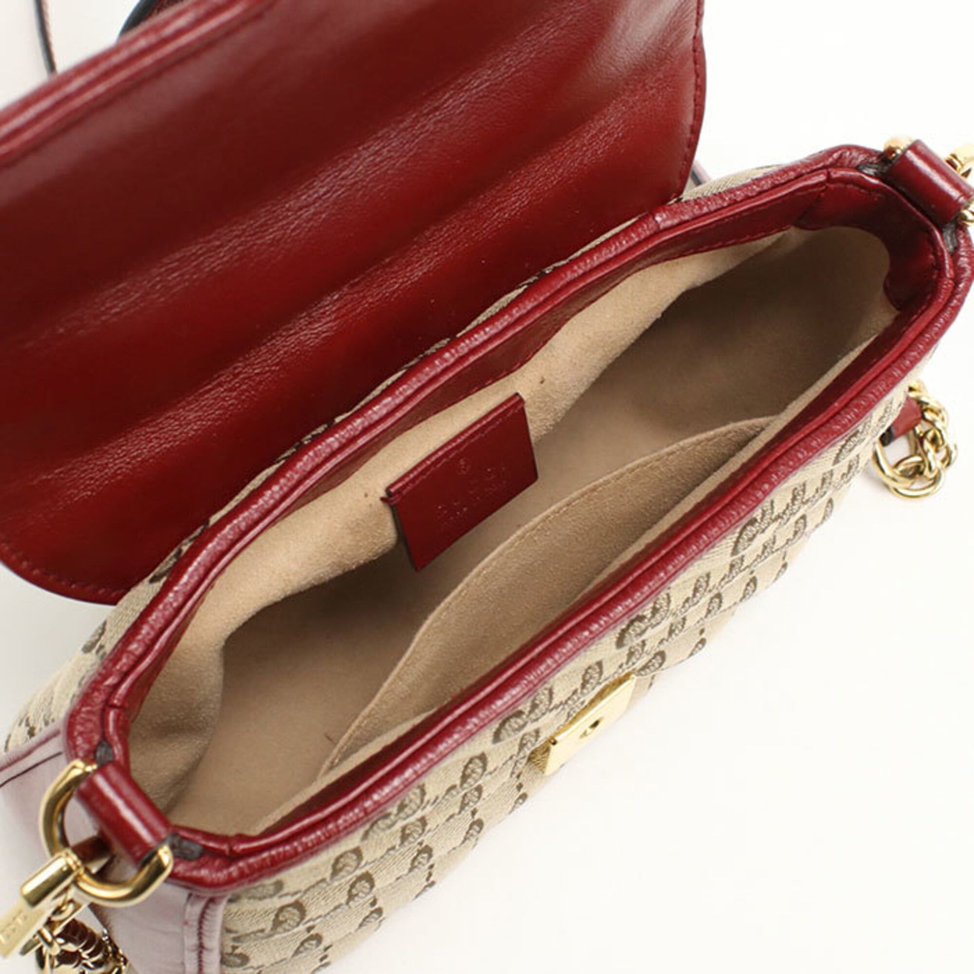 Gucci GUCCI handbag 583571 Mini Top Handle Bag GG Marmont Women's Beige Size ONE SIZE - 3 Thumbnail