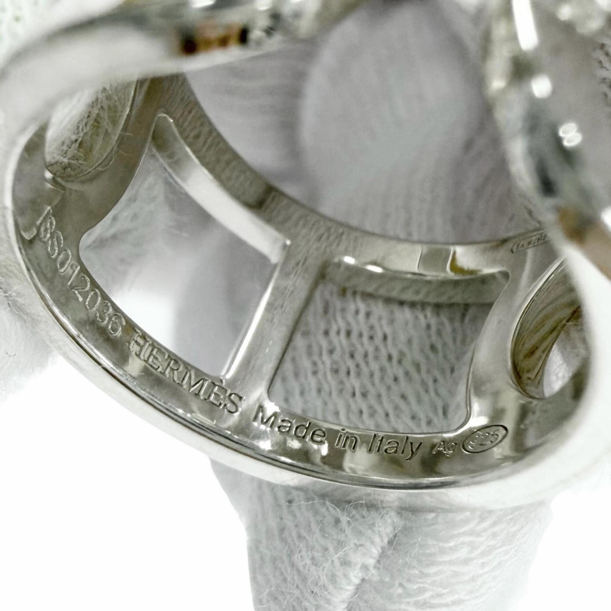 Hermes HERMES Ever Chaine d'Ancre Ring, 2018 model, AG925 sterling silver, size 48, with box, made in Italy, weight 5.5g, women's, highly recommended! Size ONE SIZE - 7 Thumbnail