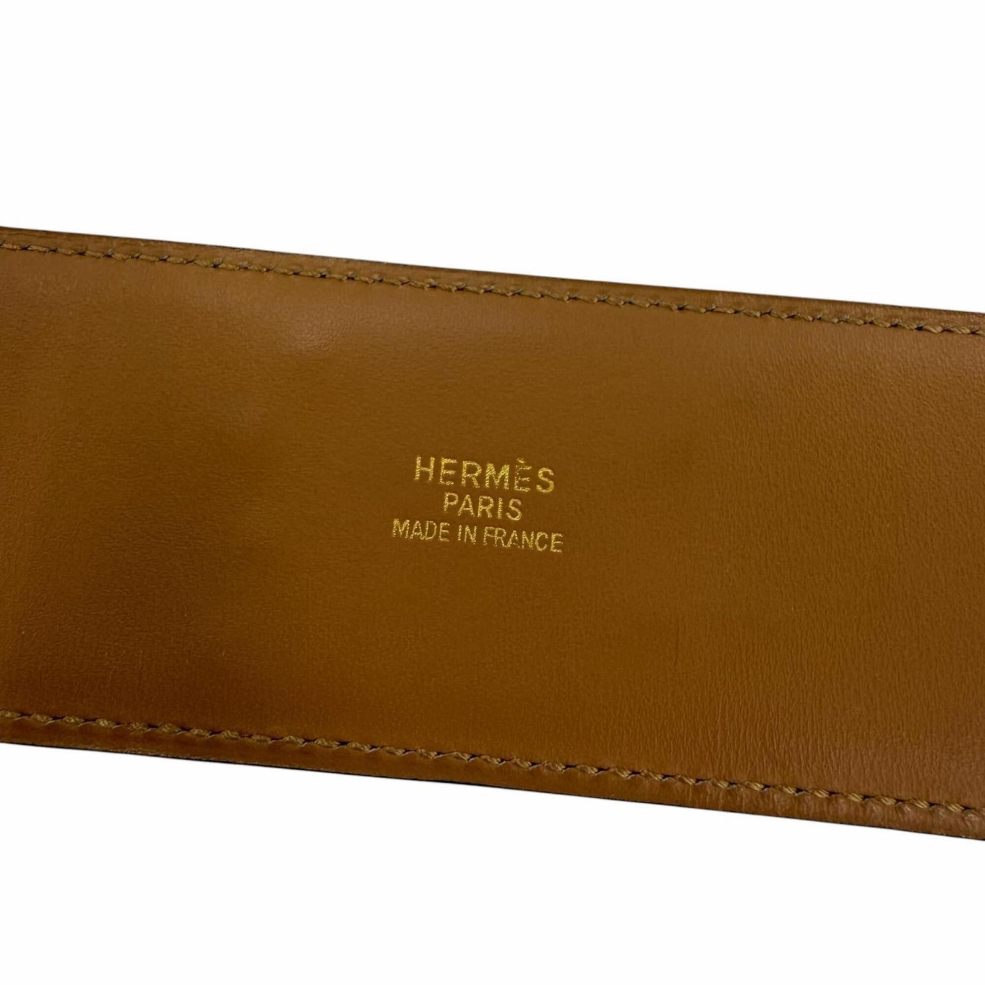 Hermes HERMES Vintage Collier de Chien 50 Leather Belt with Gold Hardware, Black, Size 65 (Y stamp), Made in France, Women's, Box and Dust Bag. Size ONE SIZE - 9 Thumbnail