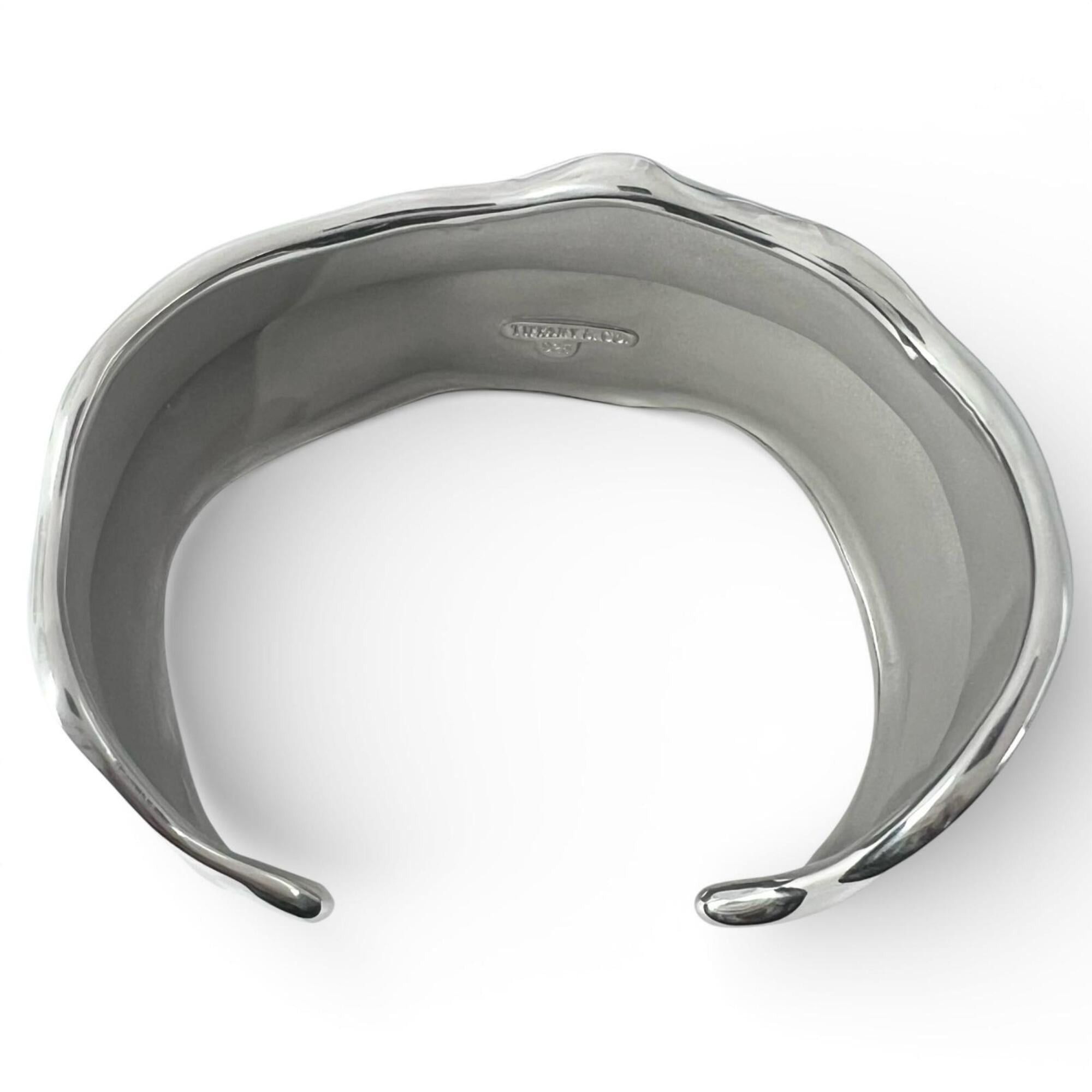 Tiffany & Co. TIFFANY&Co. Tiffany Vintage 925 Leaf Cuff Bangle Accessory, Silver, with Box, Weight 66.8g, Women's Size ONE SIZE - 5 Thumbnail