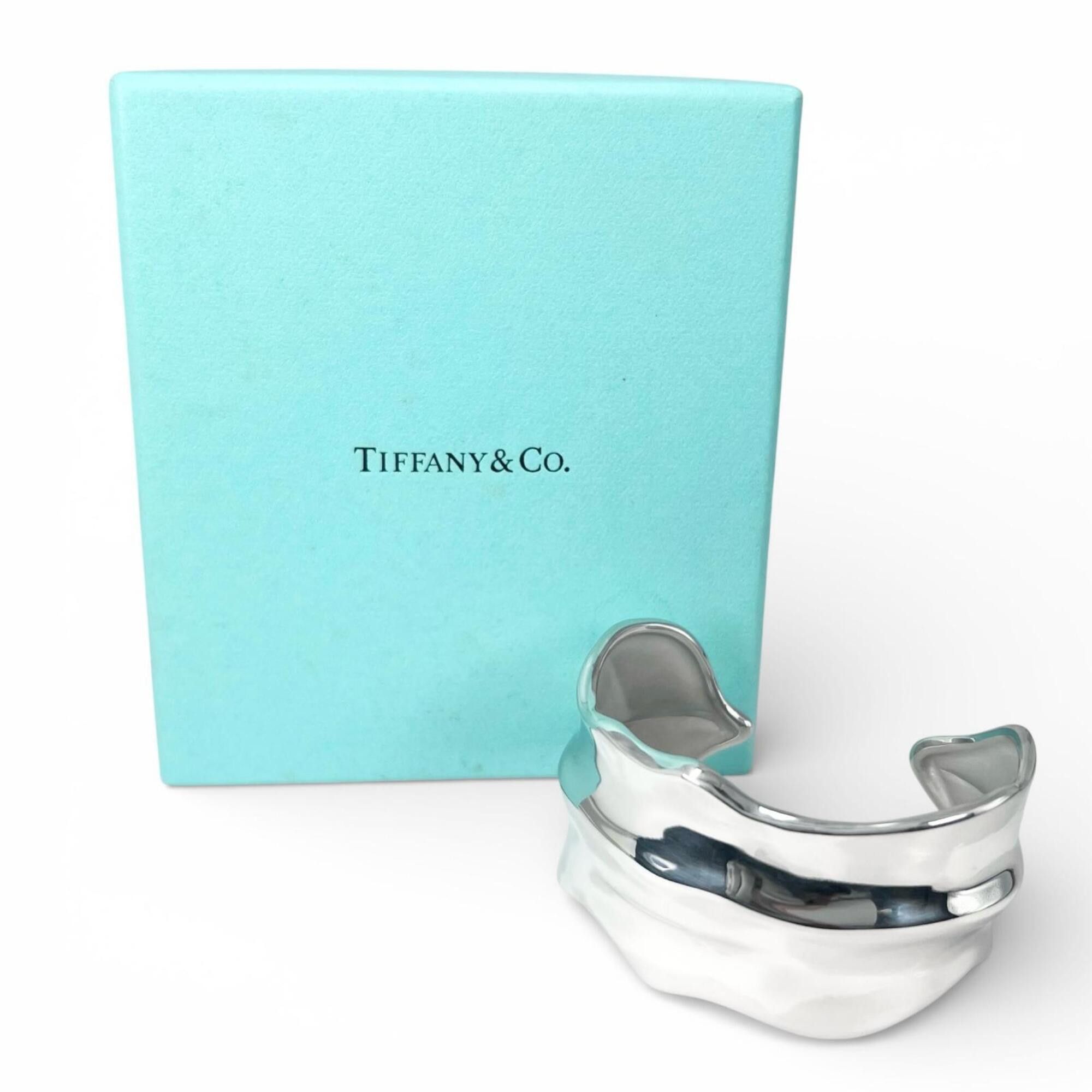 Tiffany & Co. TIFFANY&Co. Tiffany Vintage 925 Leaf Cuff Bangle Accessory, Silver, with Box, Weight 66.8g, Women's Size ONE SIZE - 2 Thumbnail