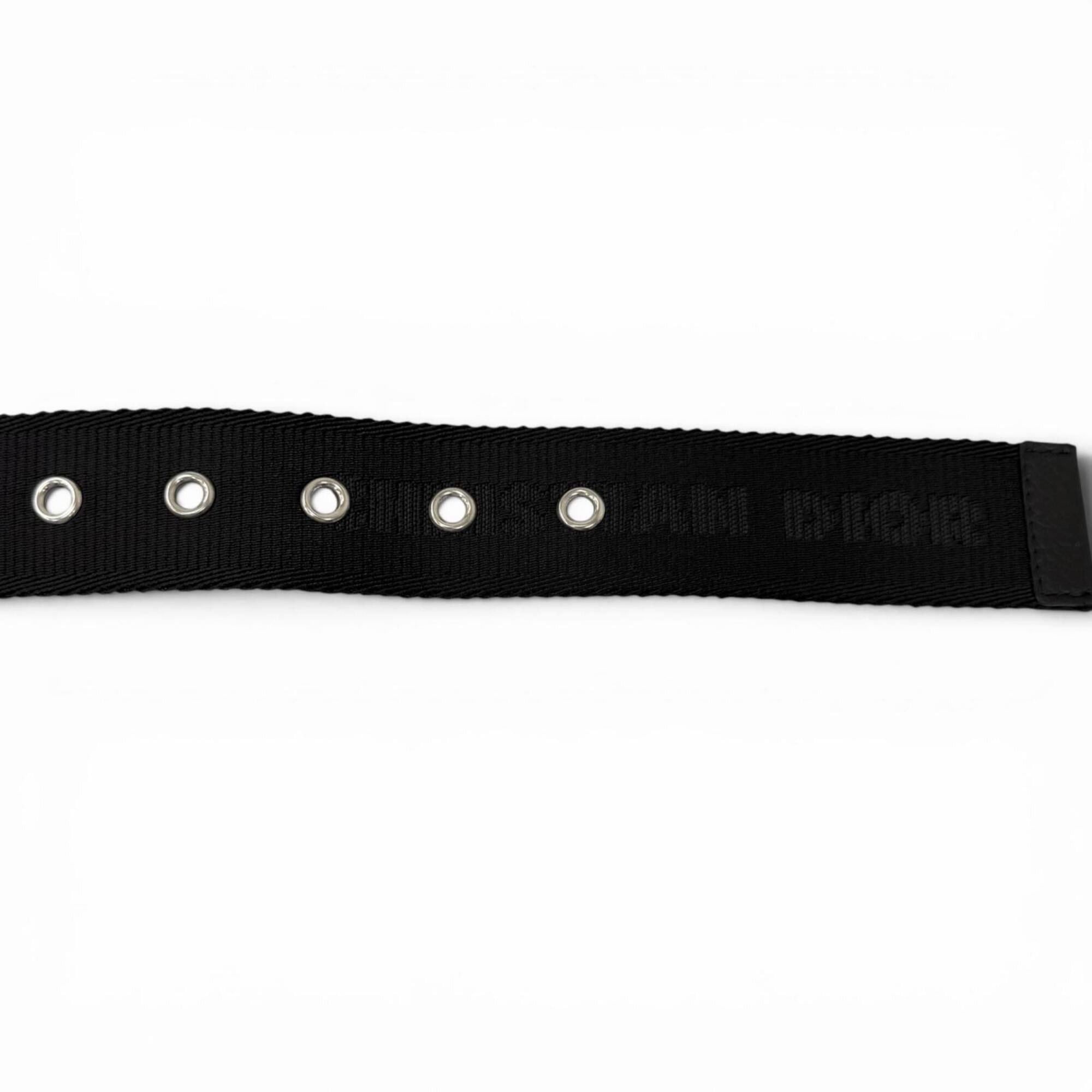 Christian Dior Monsieur DIOR Homme logo silver pin buckle belt, black, made in Italy. Recommended for both men and women. Size ONE SIZE - 5 Thumbnail