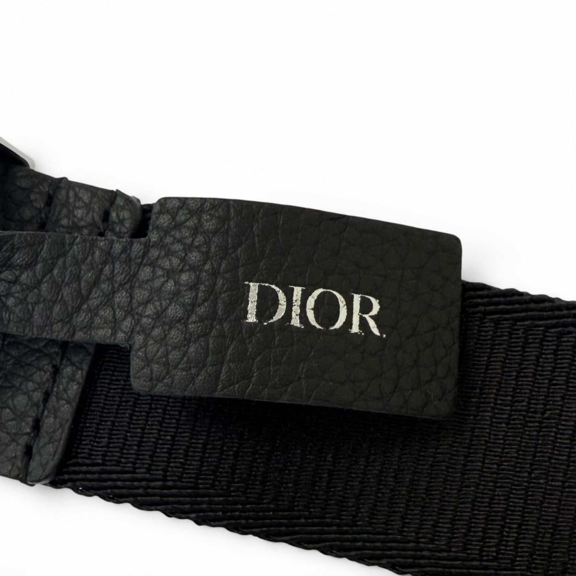 Christian Dior Monsieur DIOR Homme logo silver pin buckle belt, black, made in Italy. Recommended for both men and women. Size ONE SIZE - 9 Thumbnail