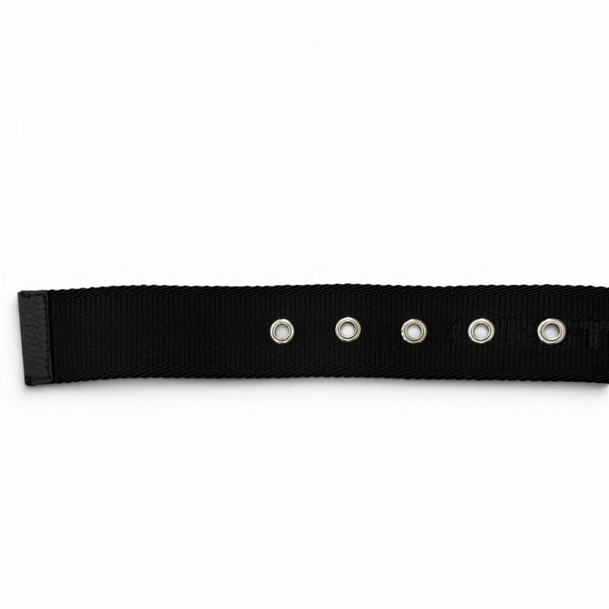 Christian Dior Monsieur DIOR Homme logo silver pin buckle belt, black, made in Italy. Recommended for both men and women. Size ONE SIZE - 7 Thumbnail