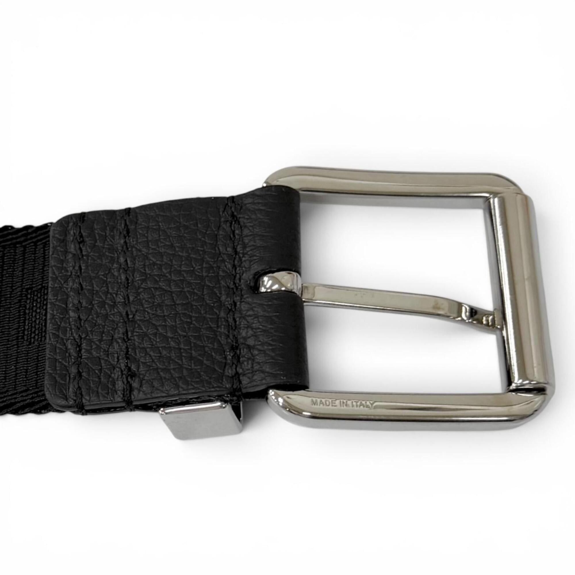 Christian Dior Monsieur DIOR Homme logo silver pin buckle belt, black, made in Italy. Recommended for both men and women. Size ONE SIZE - 6 Thumbnail