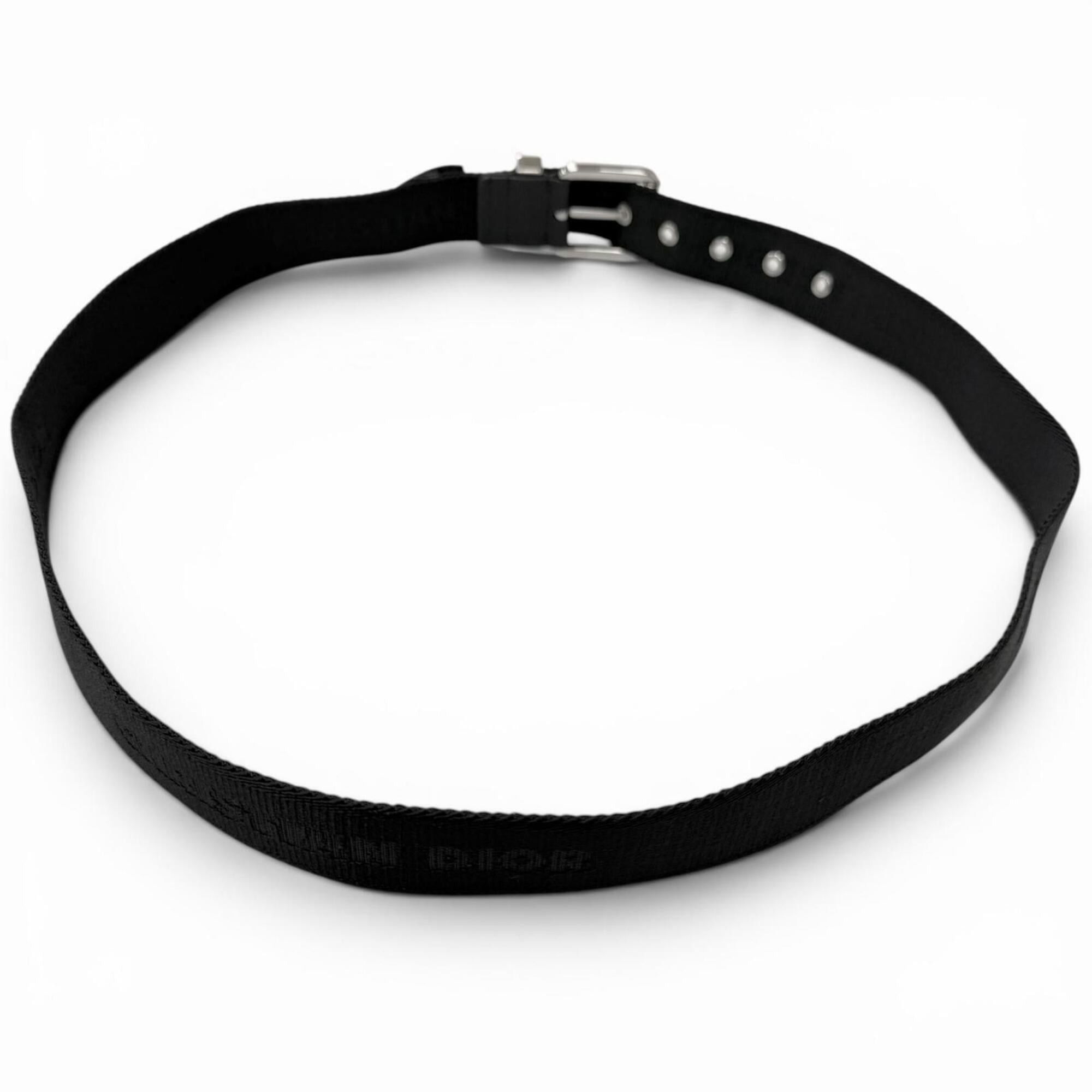 Christian Dior Monsieur DIOR Homme logo silver pin buckle belt, black, made in Italy. Recommended for both men and women. Size ONE SIZE - 2 Thumbnail