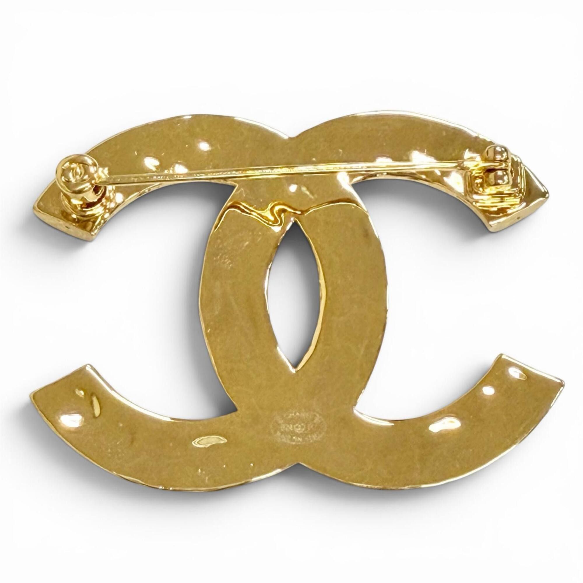 Chanel CHANEL B24P Coco Mark CC Logo Brooch, Gold & Black, Made in Italy, Women's Size ONE SIZE - 2 Thumbnail