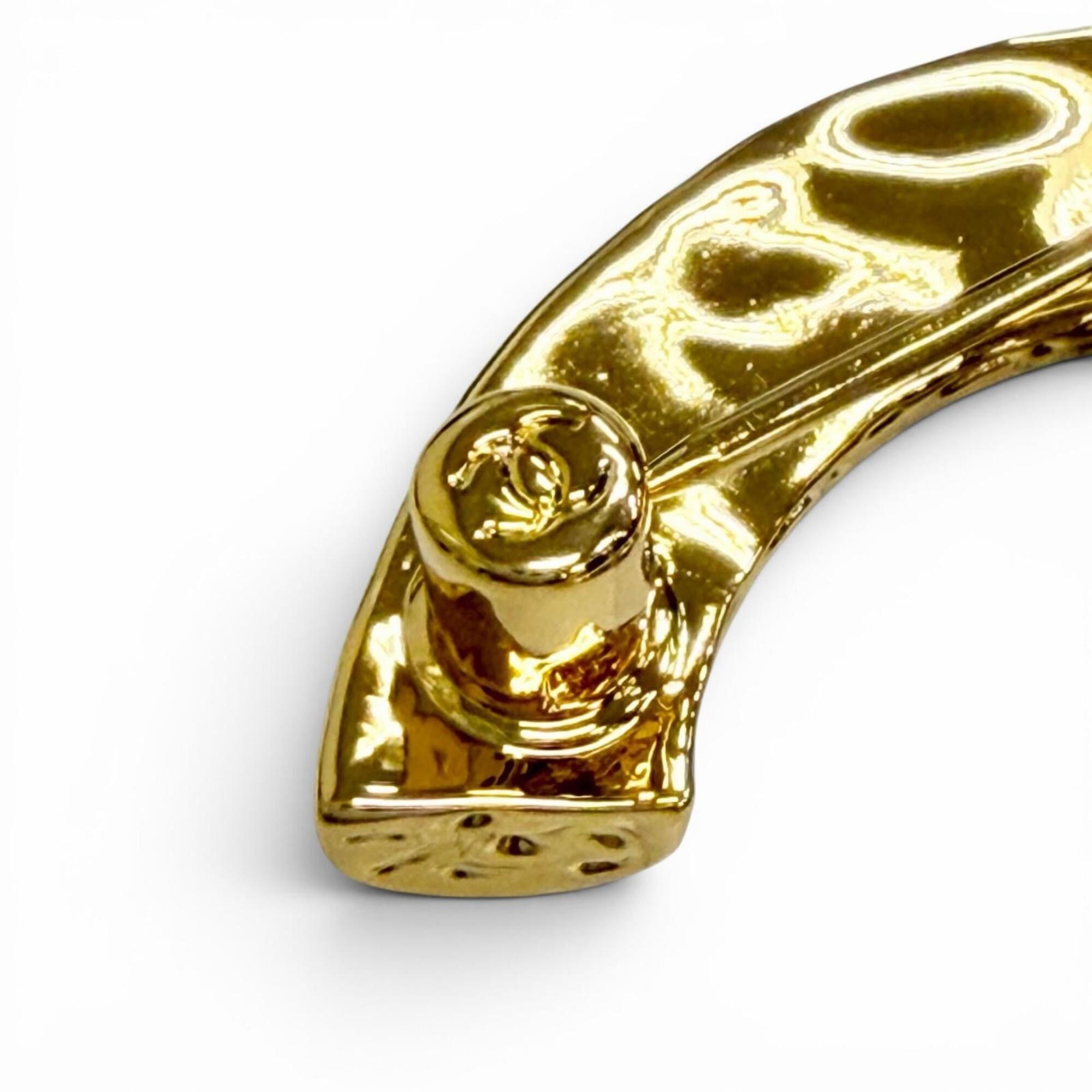 Chanel CHANEL B24P Coco Mark CC Logo Brooch, Gold & Black, Made in Italy, Women's Size ONE SIZE - 4 Thumbnail