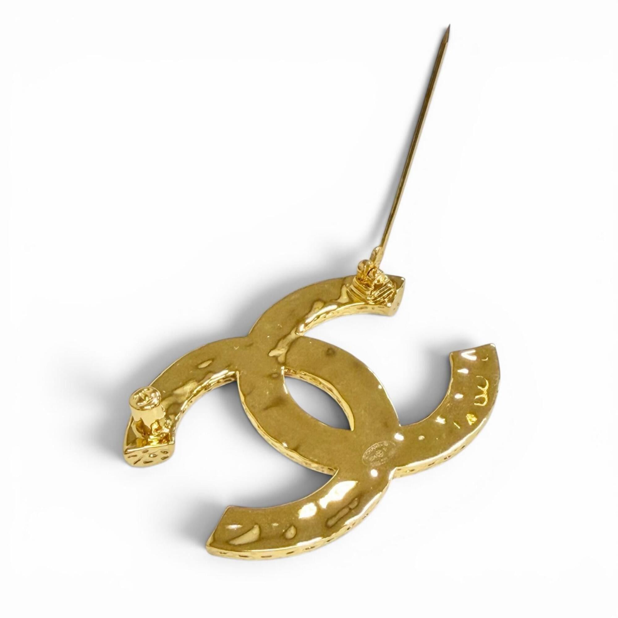 Chanel CHANEL B24P Coco Mark CC Logo Brooch, Gold & Black, Made in Italy, Women's Size ONE SIZE - 3 Thumbnail