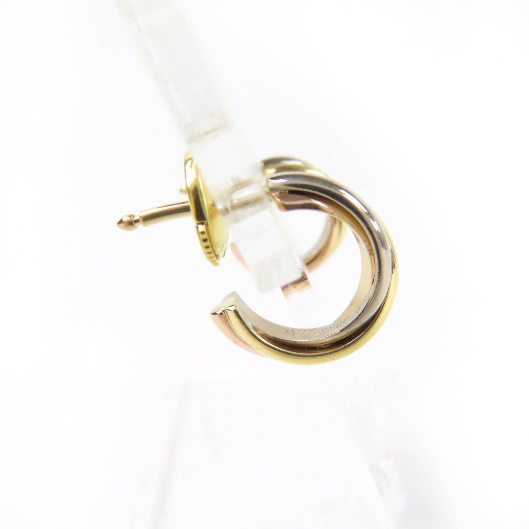 Cartier Cartier IQ8537 Trinity Earrings, 750 (YG x PG WG), Yellow Gold, Pink White Weight: 4.48g, Women's. Size ONE SIZE - 4 Thumbnail