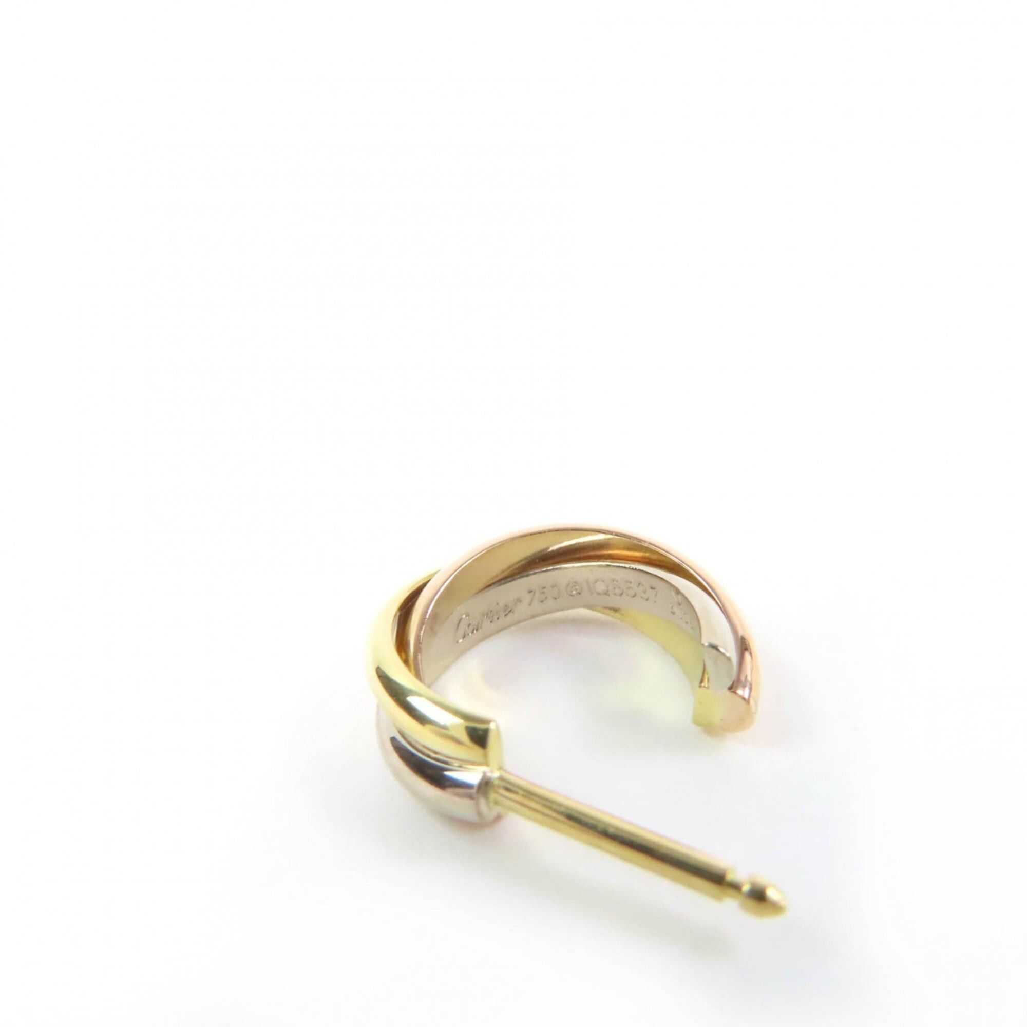 Cartier Cartier IQ8537 Trinity Earrings, 750 (YG x PG WG), Yellow Gold, Pink White Weight: 4.48g, Women's. Size ONE SIZE - 5 Thumbnail