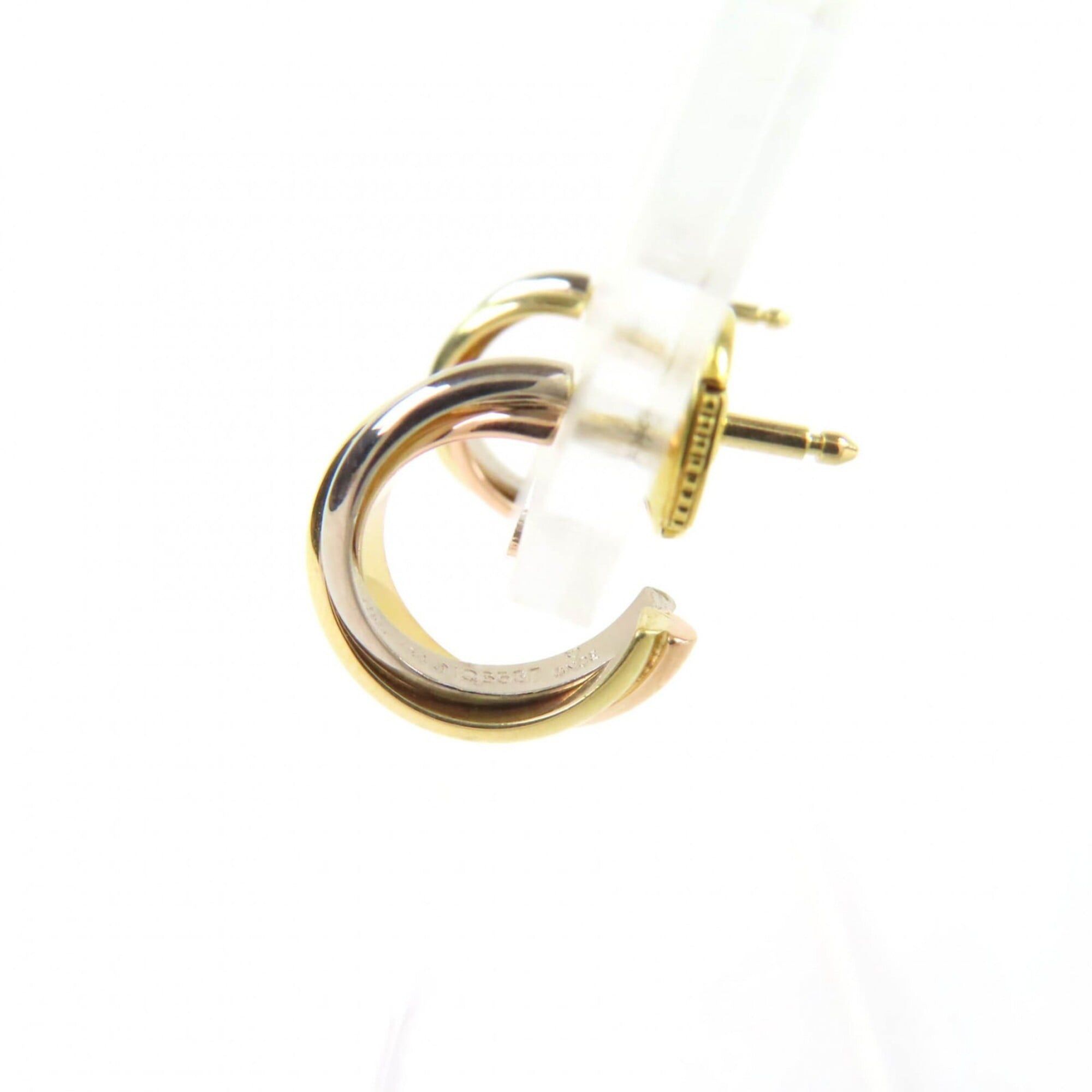 Cartier Cartier IQ8537 Trinity Earrings, 750 (YG x PG WG), Yellow Gold, Pink White Weight: 4.48g, Women's. Size ONE SIZE - 2 Thumbnail
