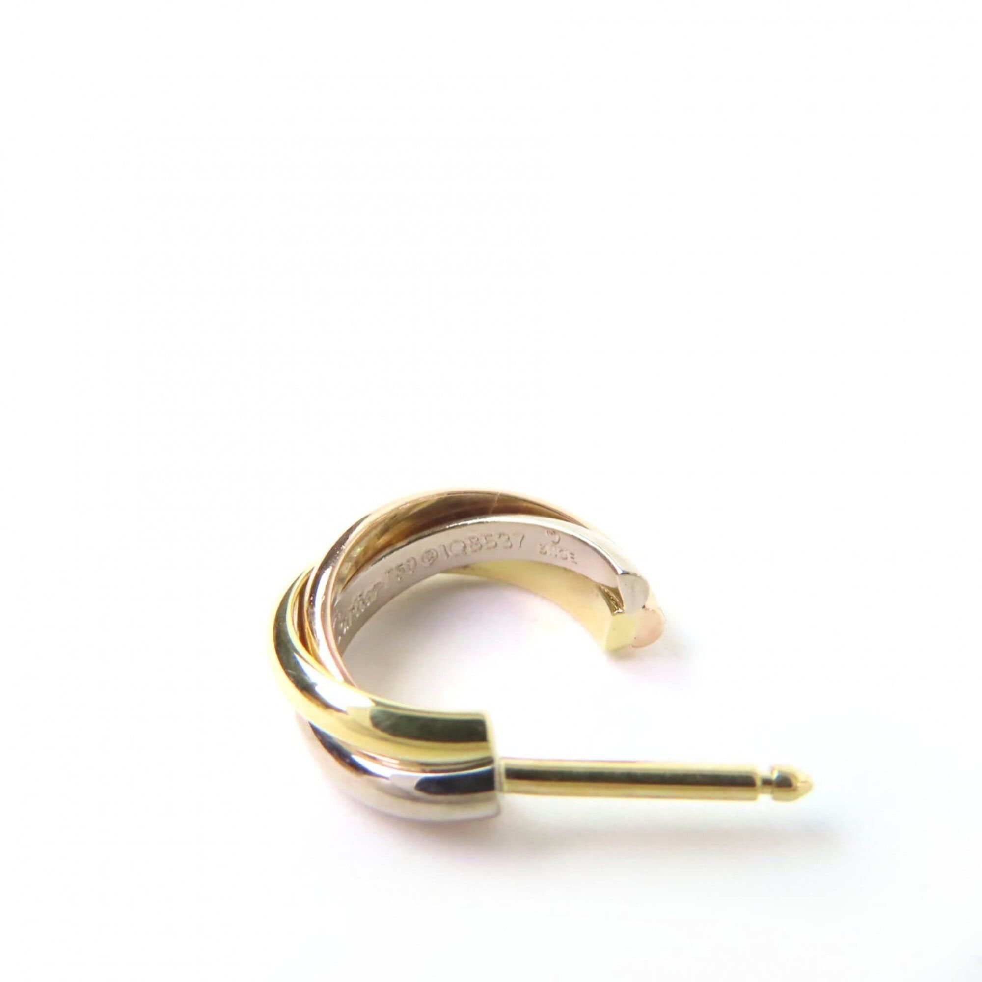 Cartier Cartier IQ8537 Trinity Earrings, 750 (YG x PG WG), Yellow Gold, Pink White Weight: 4.48g, Women's. Size ONE SIZE - 6 Thumbnail