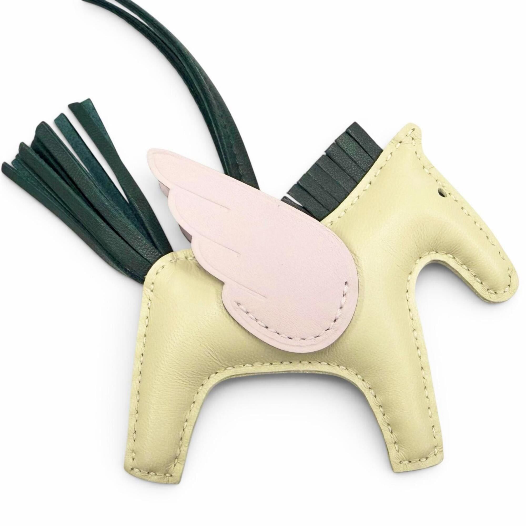 Hermes HERMES Rodeo Charm Pegasus PM Agneau Milo Swift Leather Craie Mauve Pere Vert Cypres Bag U Stamp Made in France Women's Comes with Box Highly Recommended ◎ Size ONE SIZE - 4 Thumbnail