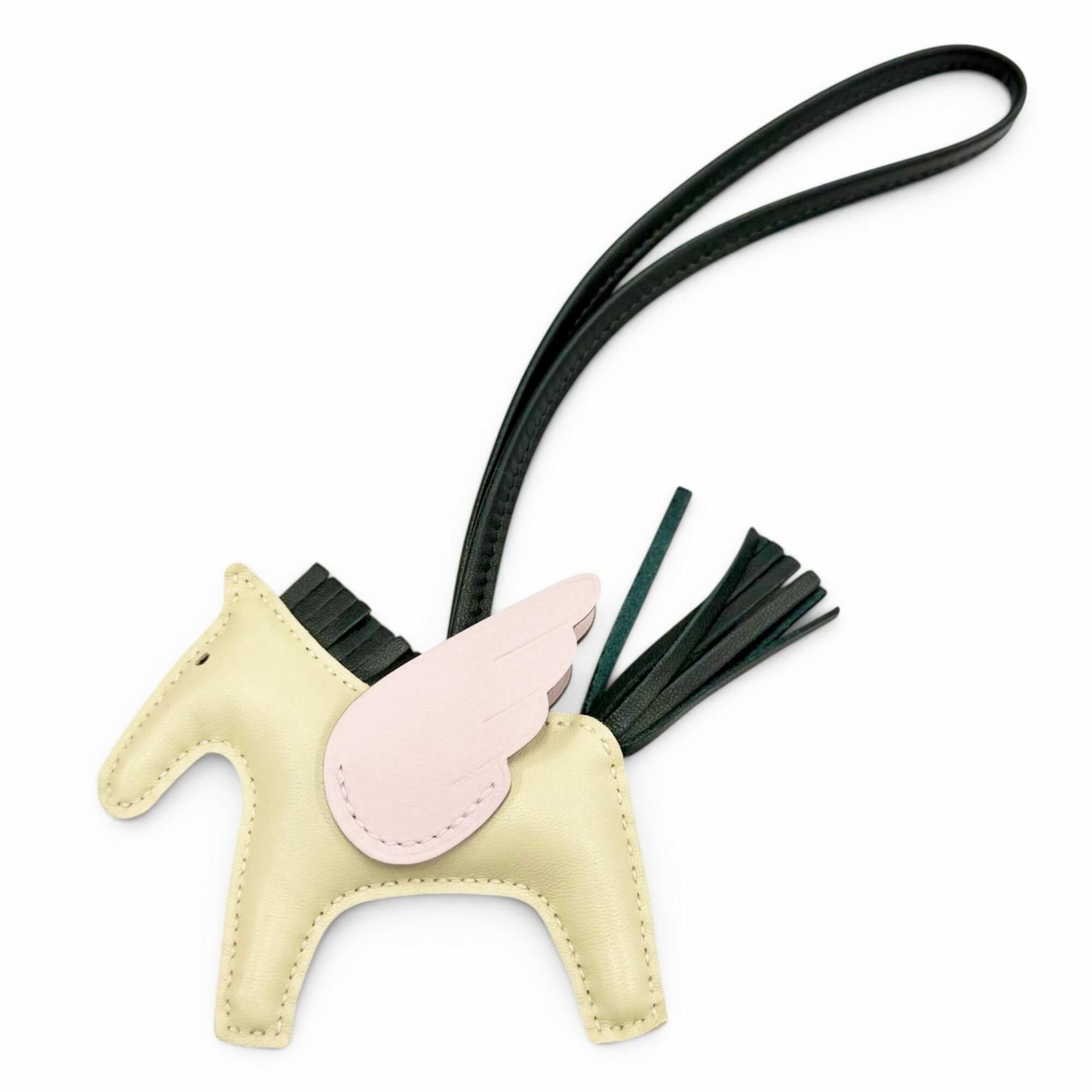 Hermes HERMES Rodeo Charm Pegasus PM Agneau Milo Swift Leather Craie Mauve Pere Vert Cypres Bag U Stamp Made in France Women's Comes with Box Highly Recommended ◎ Size ONE SIZE - 3 Thumbnail