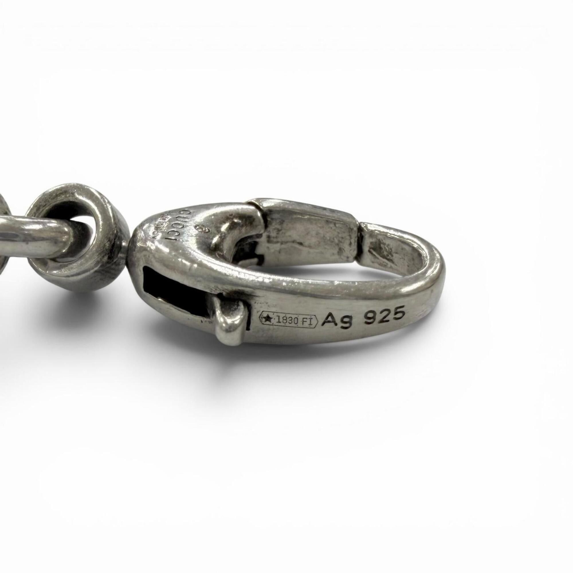 Gucci GUCCI 616941 AG925 Interlocking G Chain Necklace, Silver, Made in Italy, Weight 57.3g, Men's, Comes with Box and Dust Bag. Size ONE SIZE - 7 Thumbnail