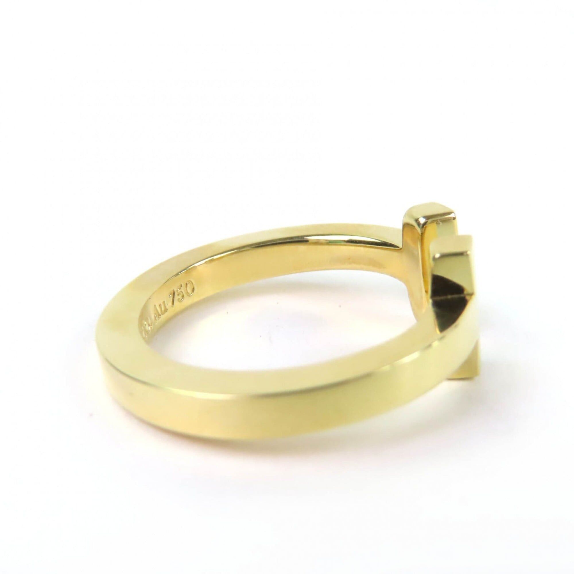 Tiffany & Co. TIFFANY&Co. Tiffany T Square Ring AU750 (YG) Yellow Gold with Box and Case, Weight 6.52g, Women's Size ONE SIZE - 5 Thumbnail