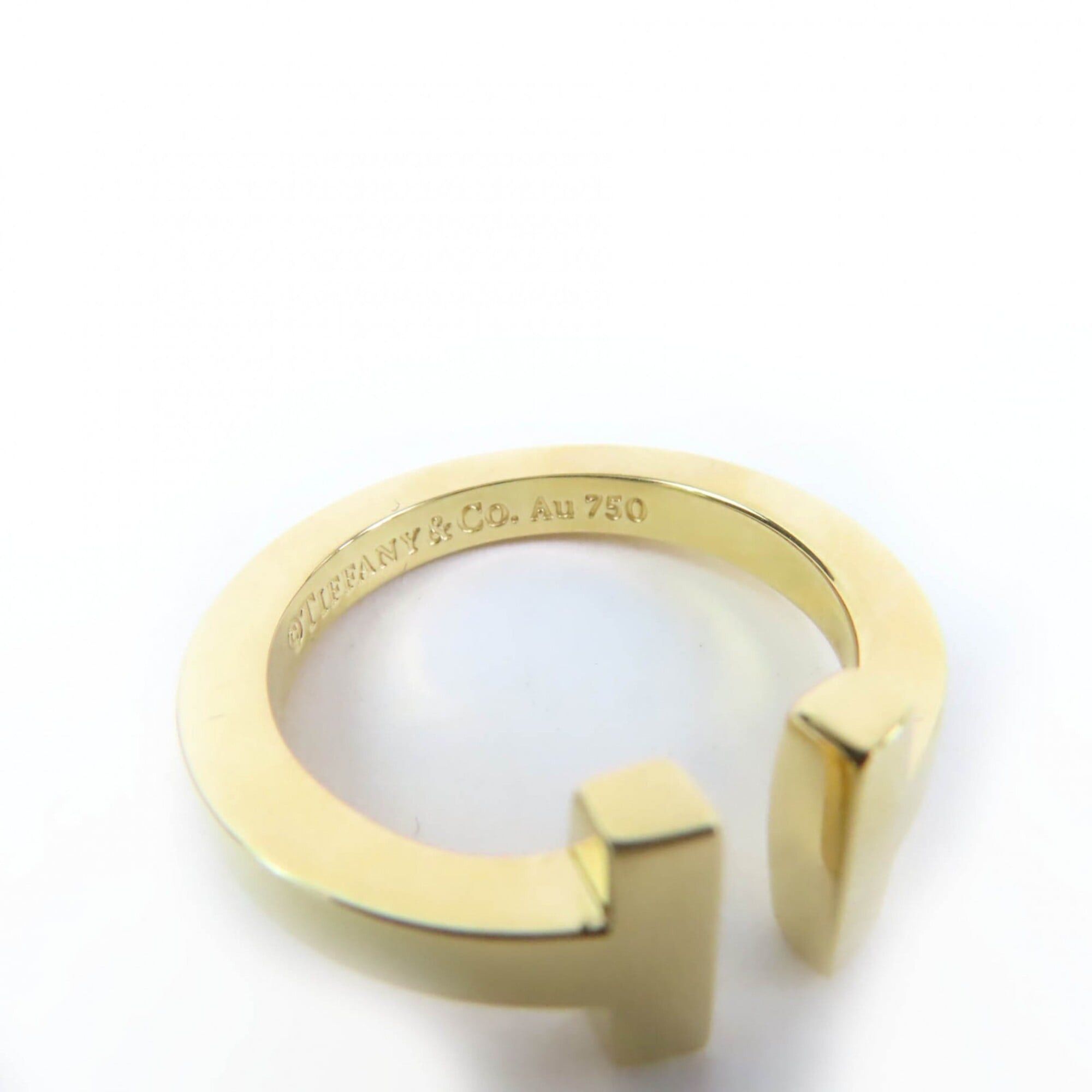 Tiffany & Co. TIFFANY&Co. Tiffany T Square Ring AU750 (YG) Yellow Gold with Box and Case, Weight 6.52g, Women's Size ONE SIZE - 7 Thumbnail