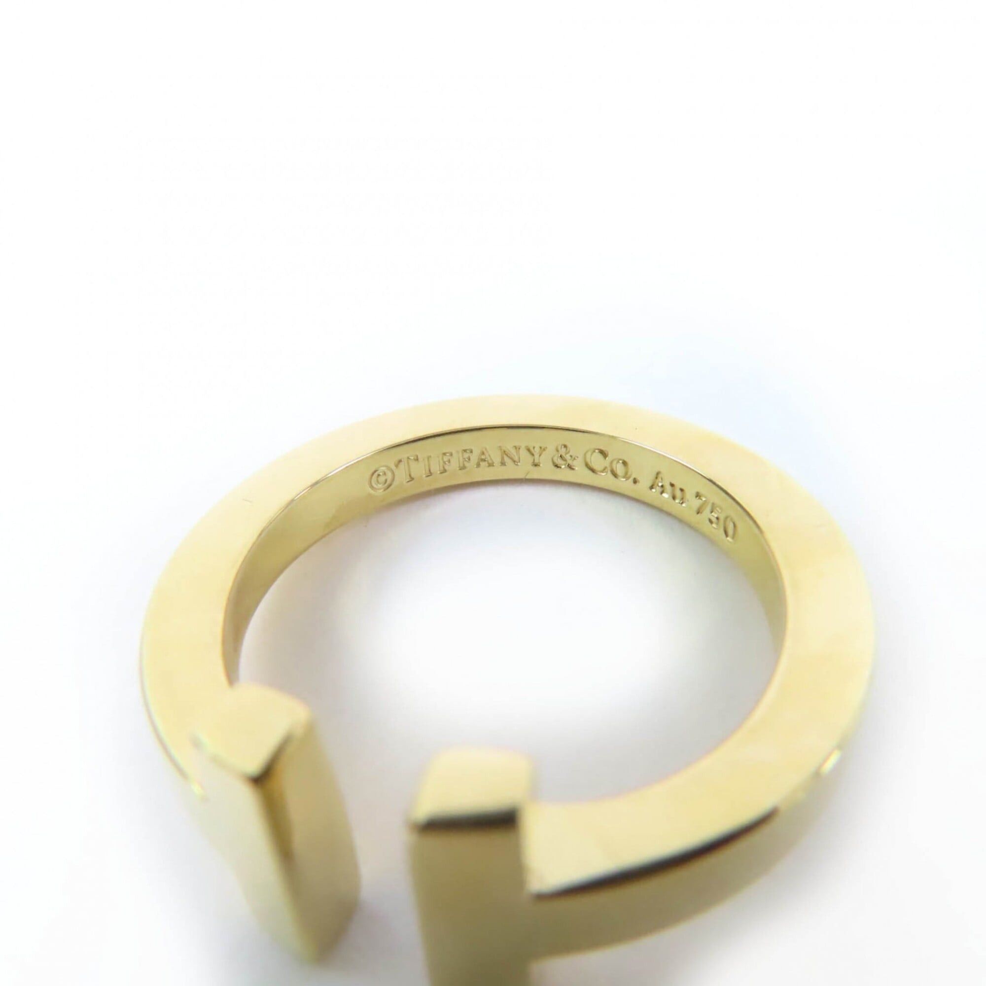 Tiffany & Co. TIFFANY&Co. Tiffany T Square Ring AU750 (YG) Yellow Gold with Box and Case, Weight 6.52g, Women's Size ONE SIZE - 6 Thumbnail