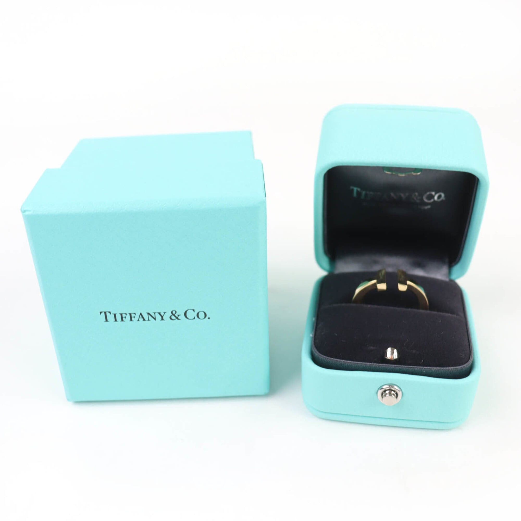 Tiffany & Co. TIFFANY&Co. Tiffany T Square Ring AU750 (YG) Yellow Gold with Box and Case, Weight 6.52g, Women's Size ONE SIZE - 2 Thumbnail