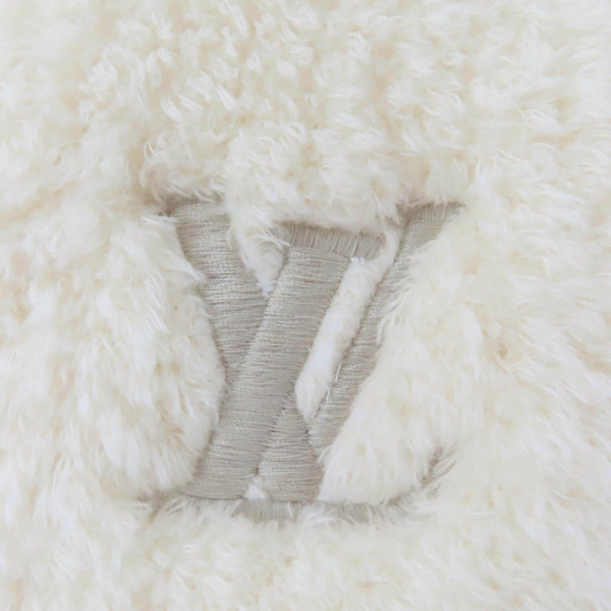 Louis Vuitton LOUIS VUITTON (Louis Vuitton) 2025 model M90803 Stole/Scarf Only LV Mini Confy Wool Off-white Made in Italy Women's with Box Size ONE SIZE - 7 Thumbnail
