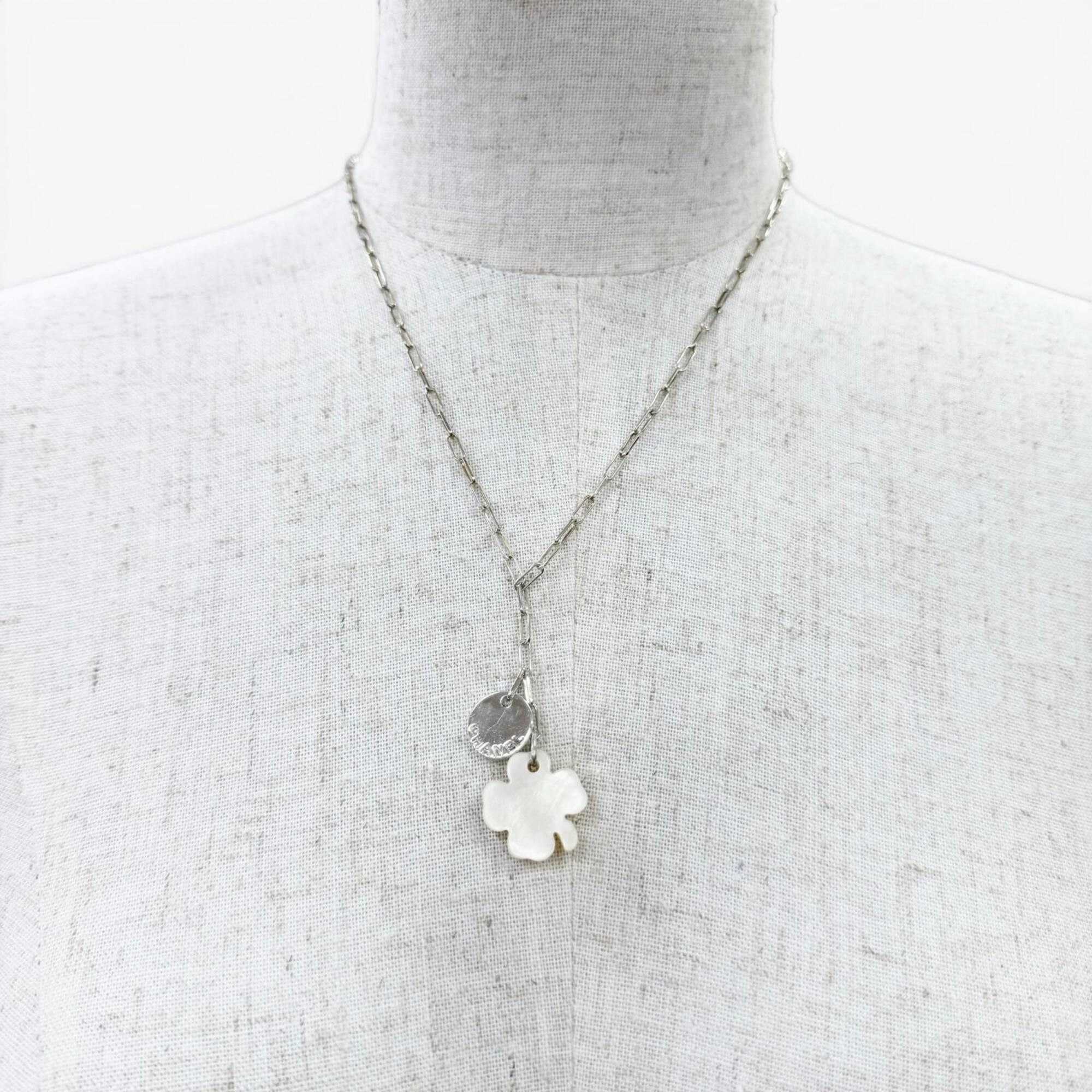 Chanel CHANEL 925 Shell Clover Logo Pendant Necklace, Silver, Weight 8.5g, Women's Accessory Size ONE SIZE - 3 Thumbnail